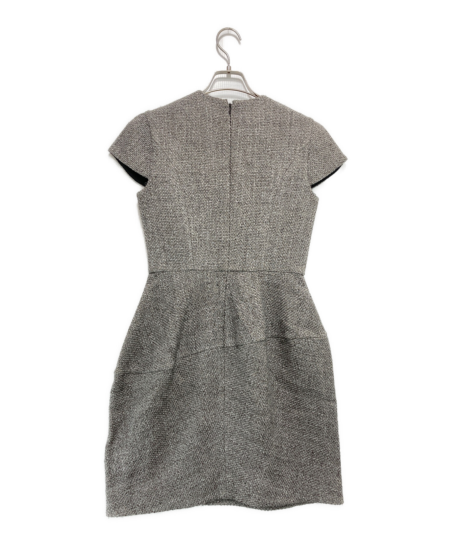 よしこ 中古・古着通販】YOKO CHAN (ヨーコチャン) ツイードワンピース グレー