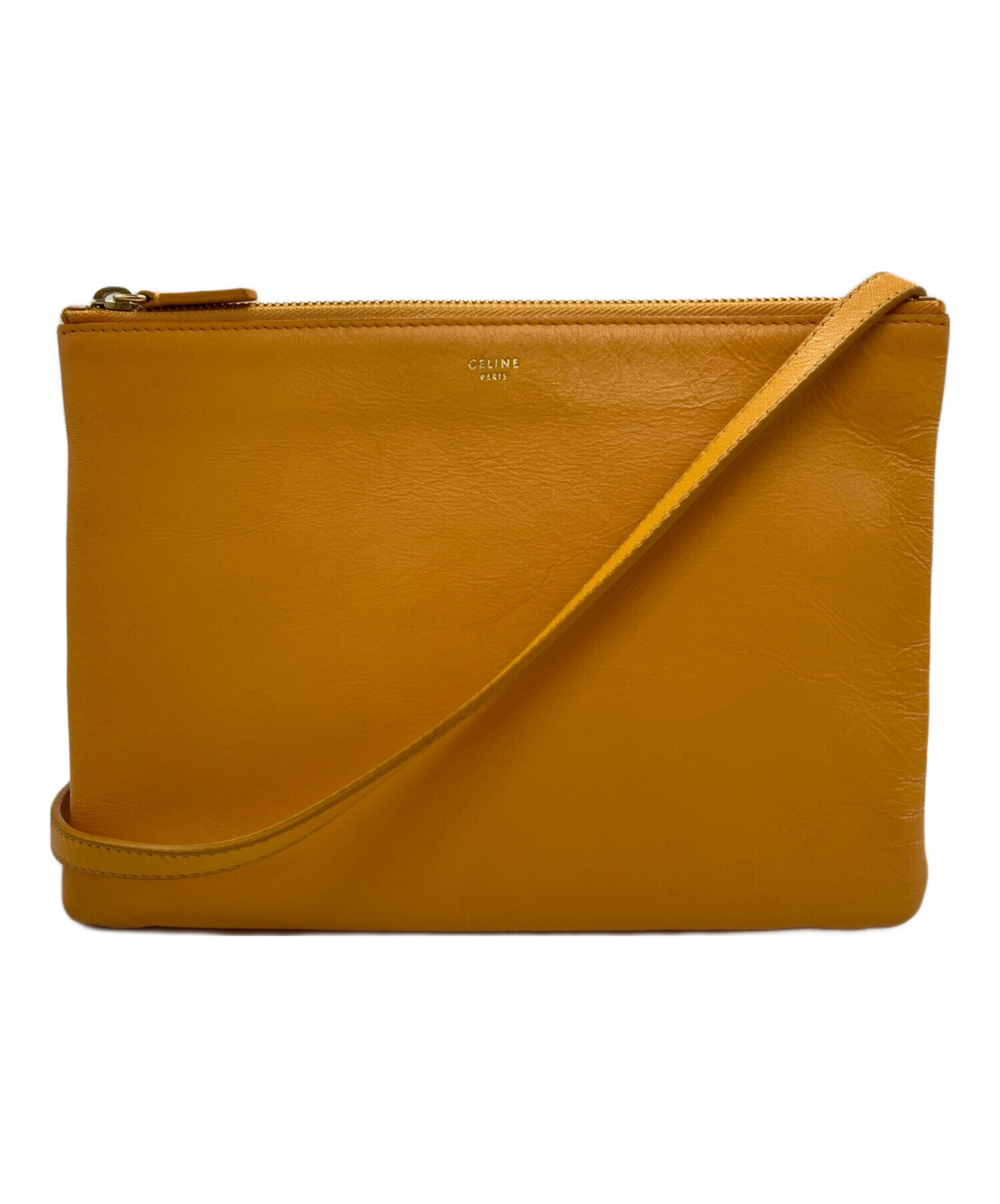 中古・古着通販】CELINE (セリーヌ) トリオショルダーバッグ イエロー 