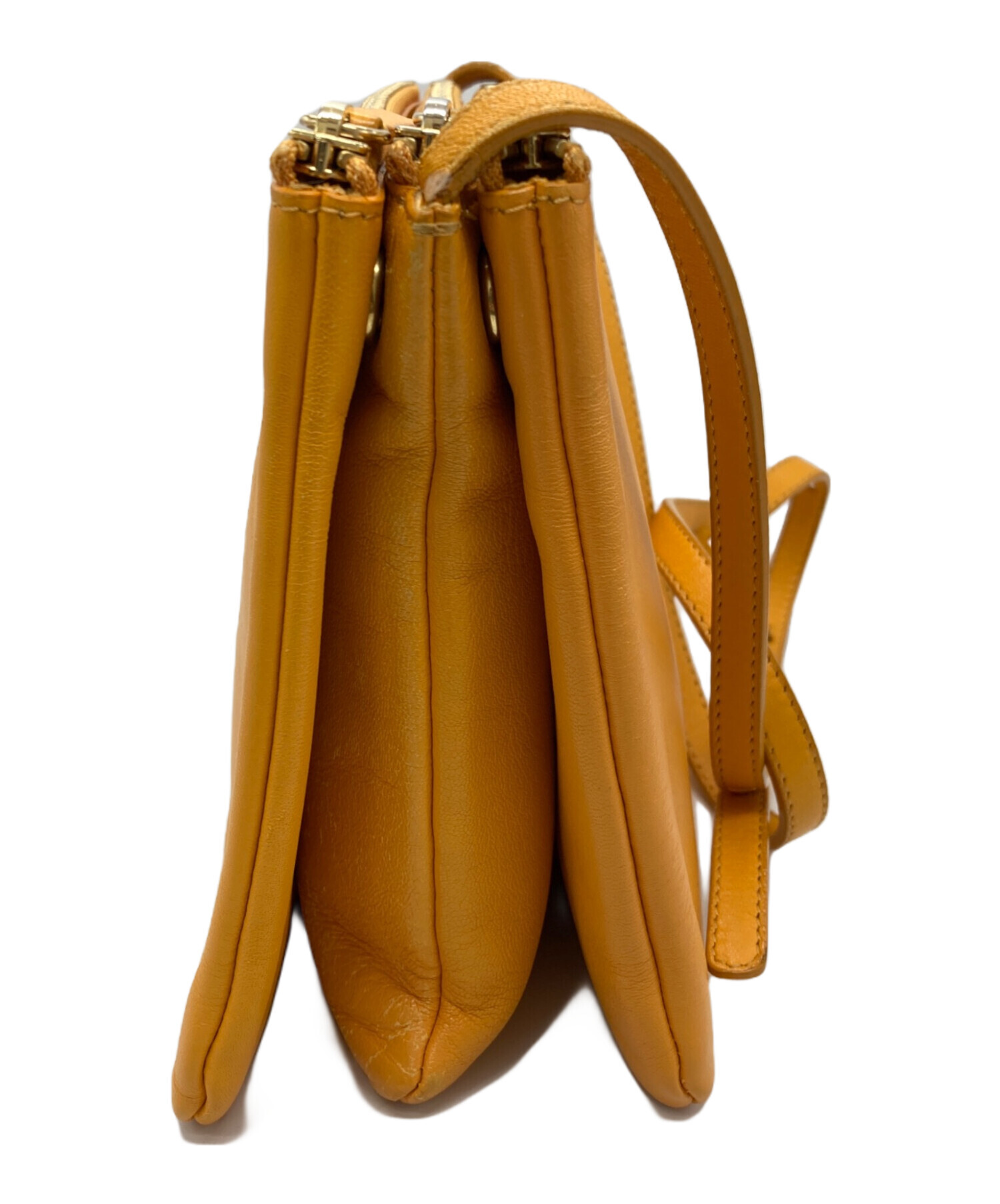 中古・古着通販】CELINE (セリーヌ) トリオショルダーバッグ イエロー 