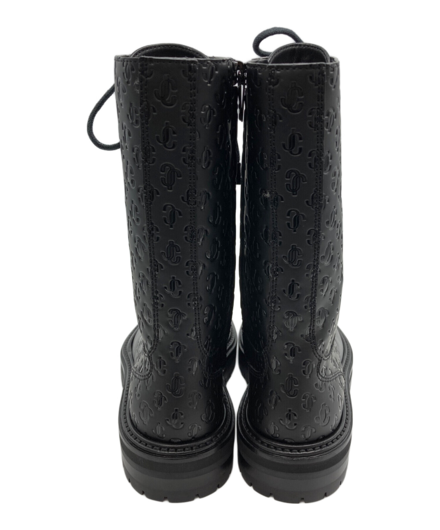 中古・古着通販】JIMMY CHOO (ジミーチュウ) CORAロゴブーツ ブラック