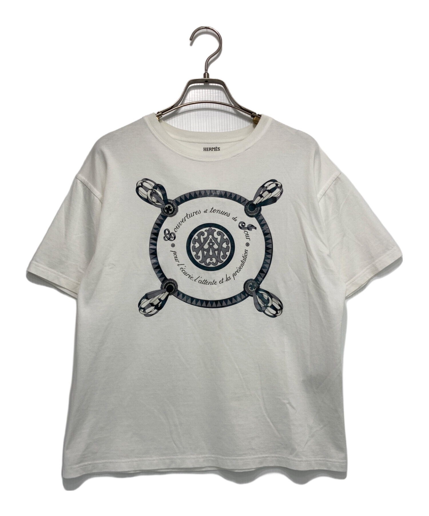 中古・古着通販】HERMES (エルメス) Couvertures et tenuesプリントT 