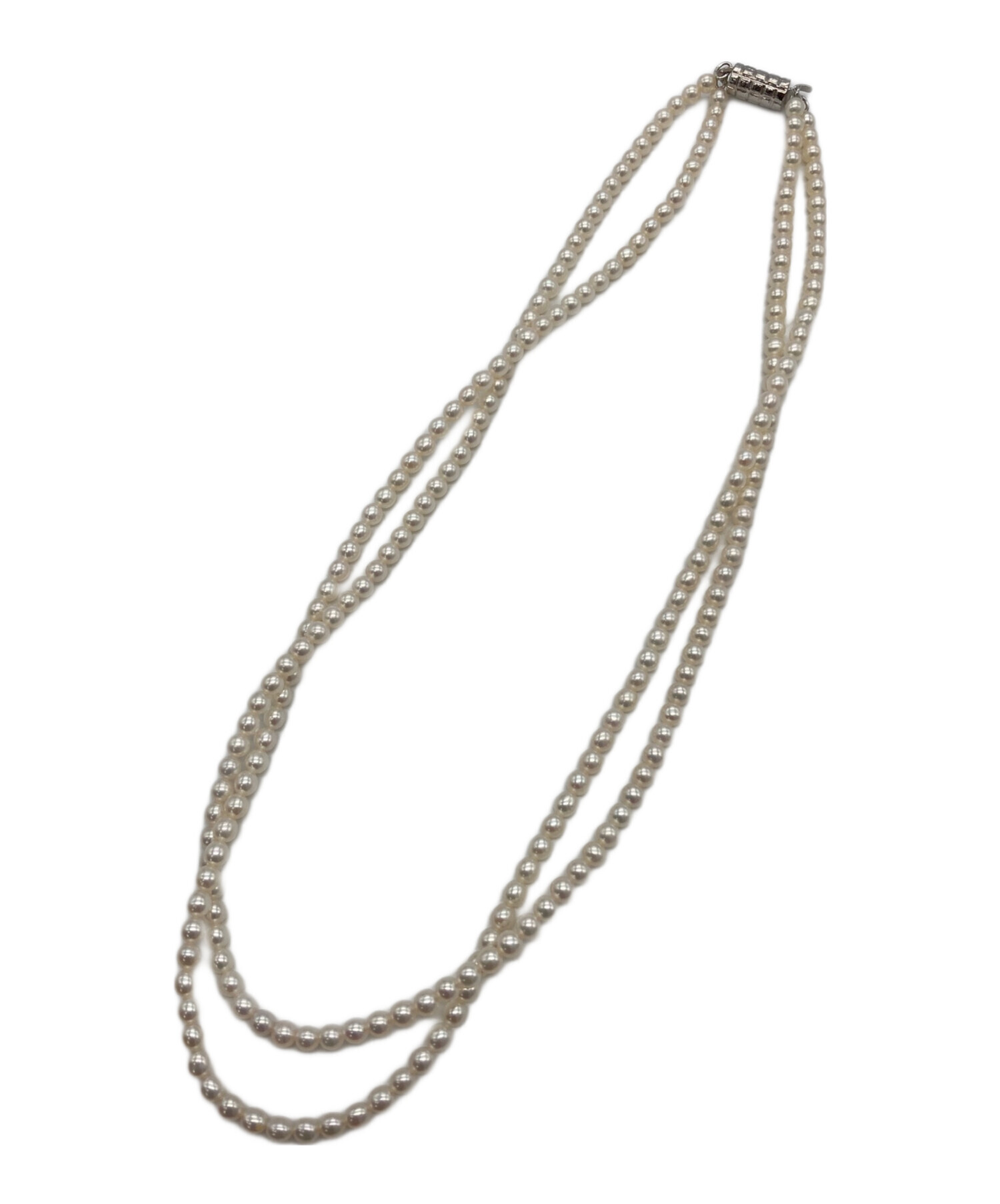 中古・古着通販】TASAKI (タサキ) 淡水パール2連ネックレス アイボリー