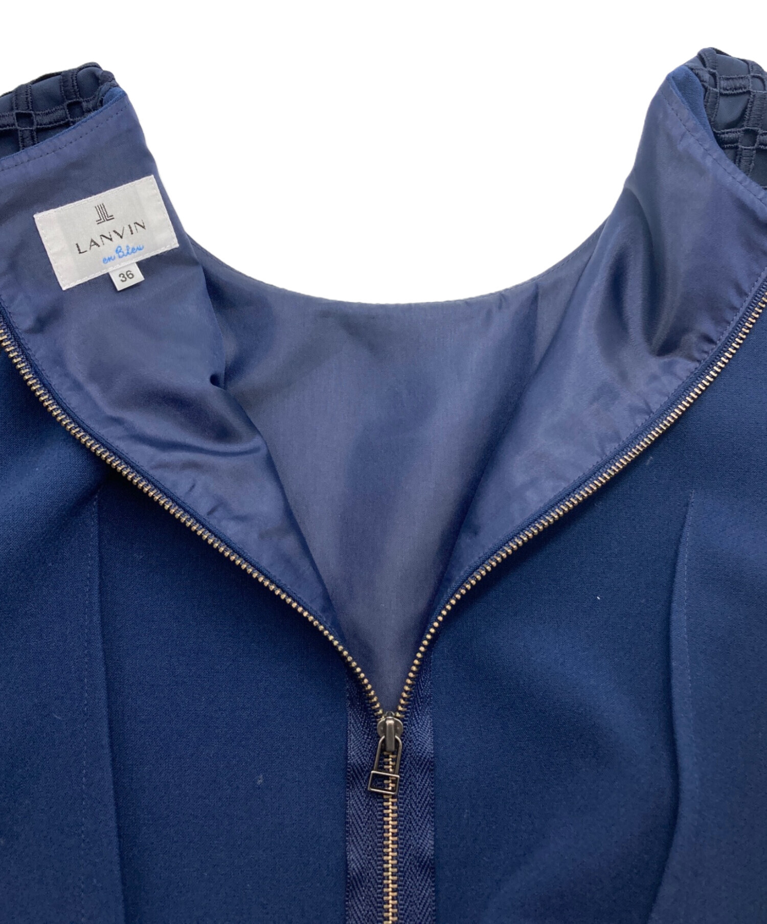 中古・古着通販】LANVIN en Bleu (ランバンオンブルー) 半袖レース