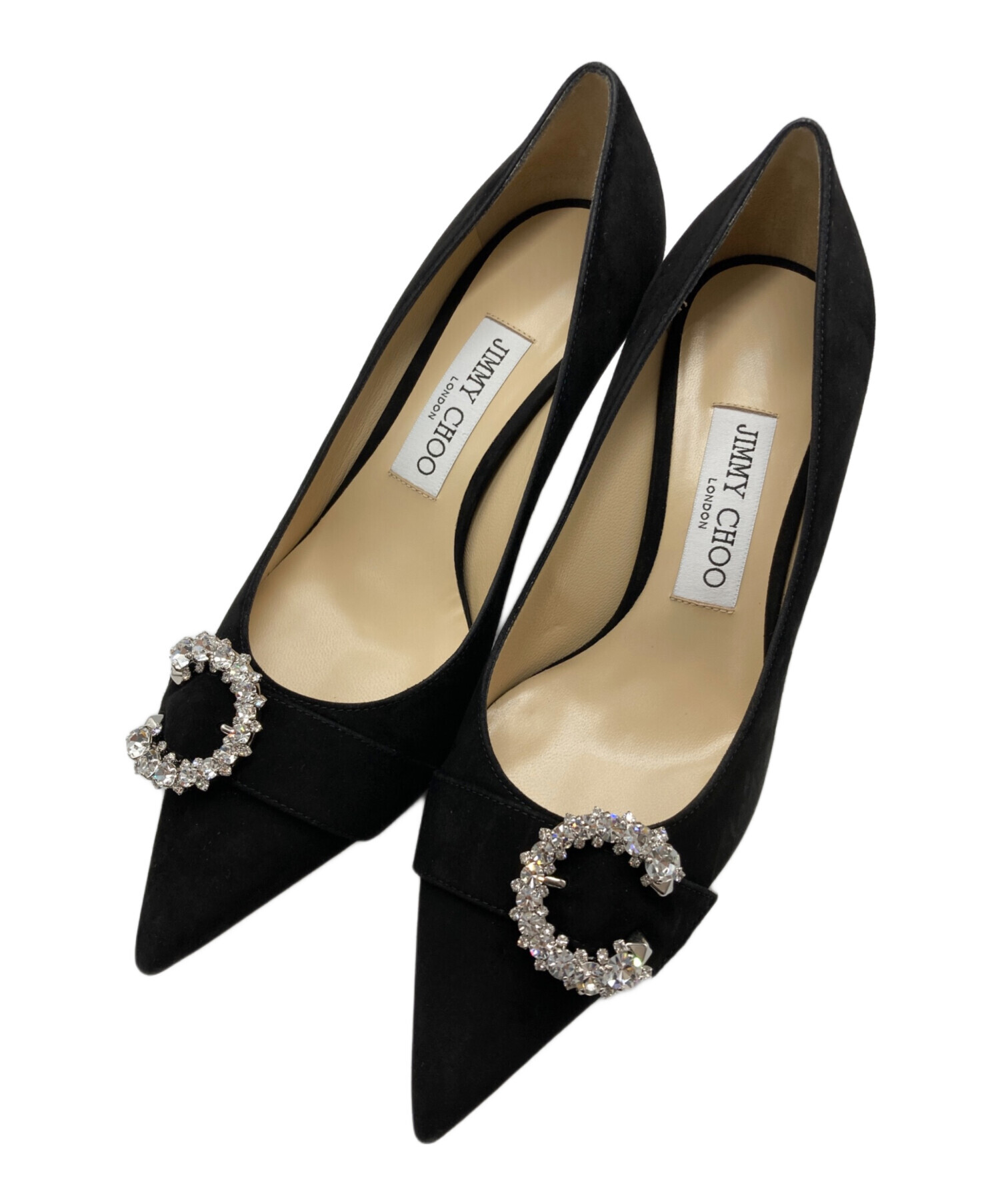 JIMMY CHOO SARESA 65 NAP LATTE サイズ37 中古・古着通販】JIMMY CHOO (ジミーチュウ) SARESA 65 ブラック