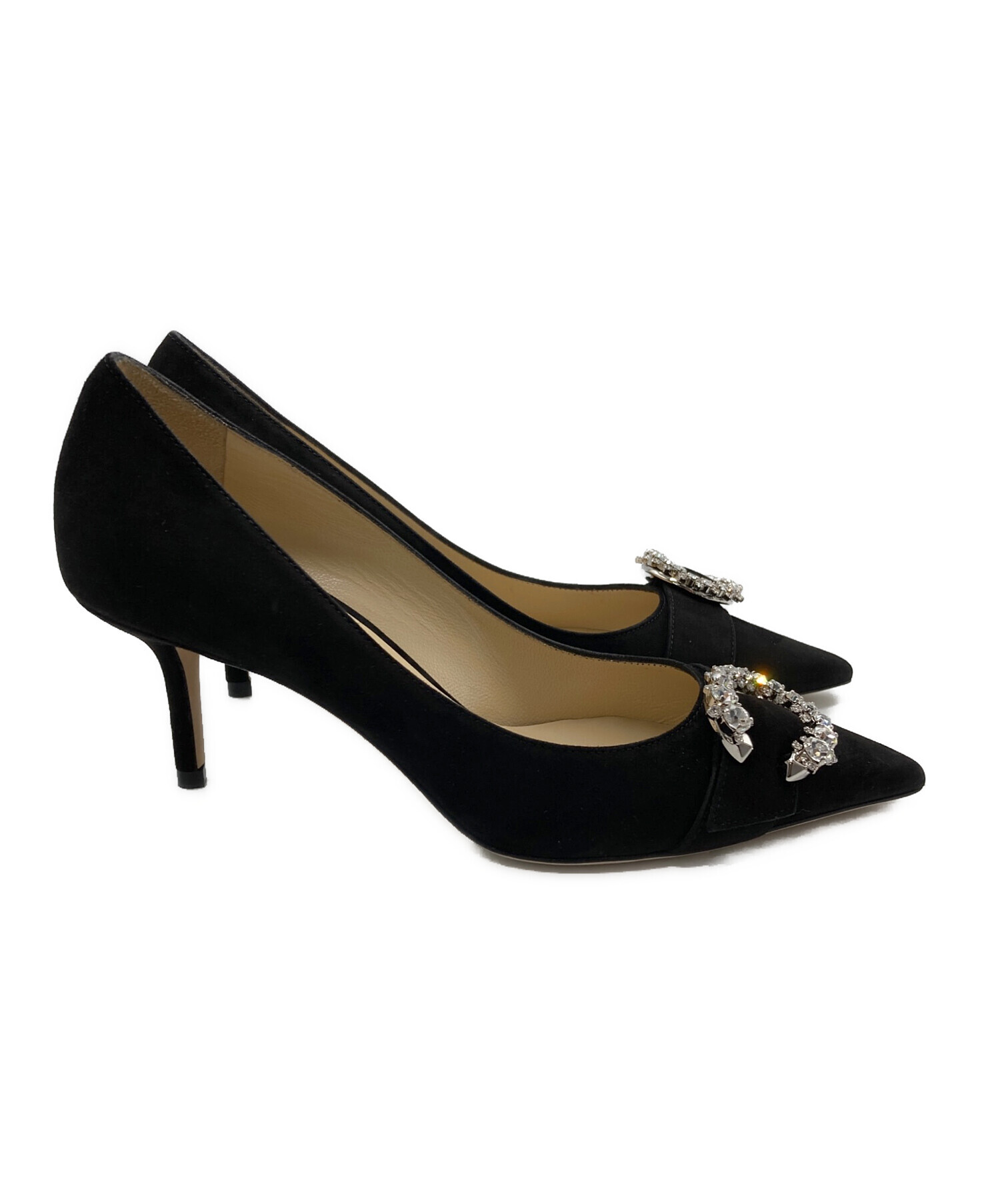 JIMMY CHOO SARESA 65 NAP LATTE サイズ37 中古・古着通販】JIMMY CHOO (ジミーチュウ) SARESA 65 ブラック