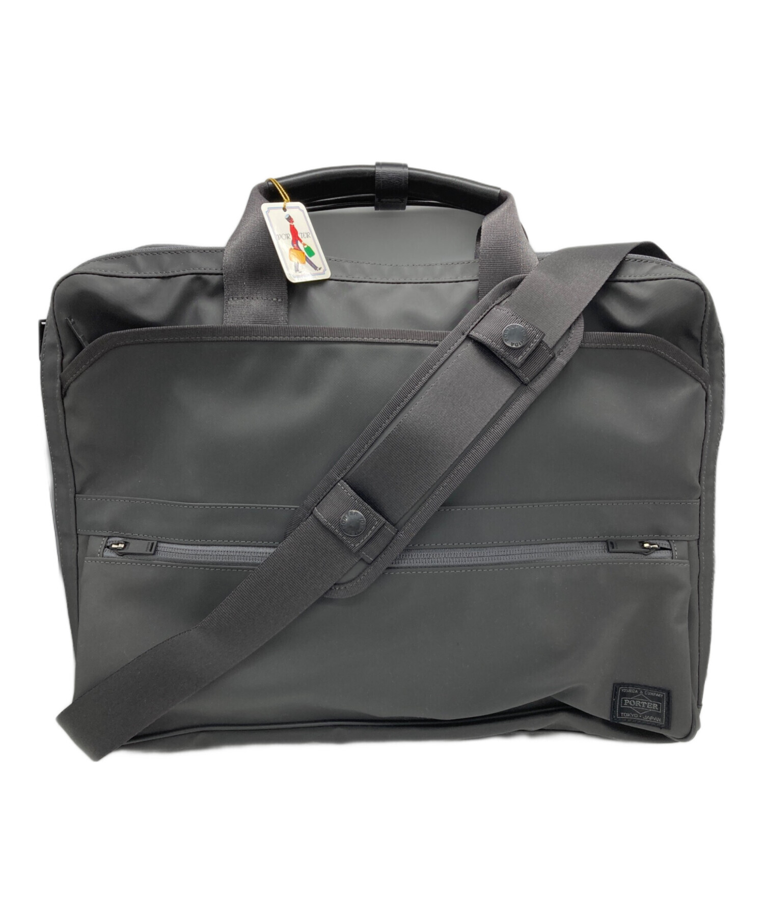 中古・古着通販】PORTER (ポーター) BROWSE 2WAY BRIEFCASE グレー 