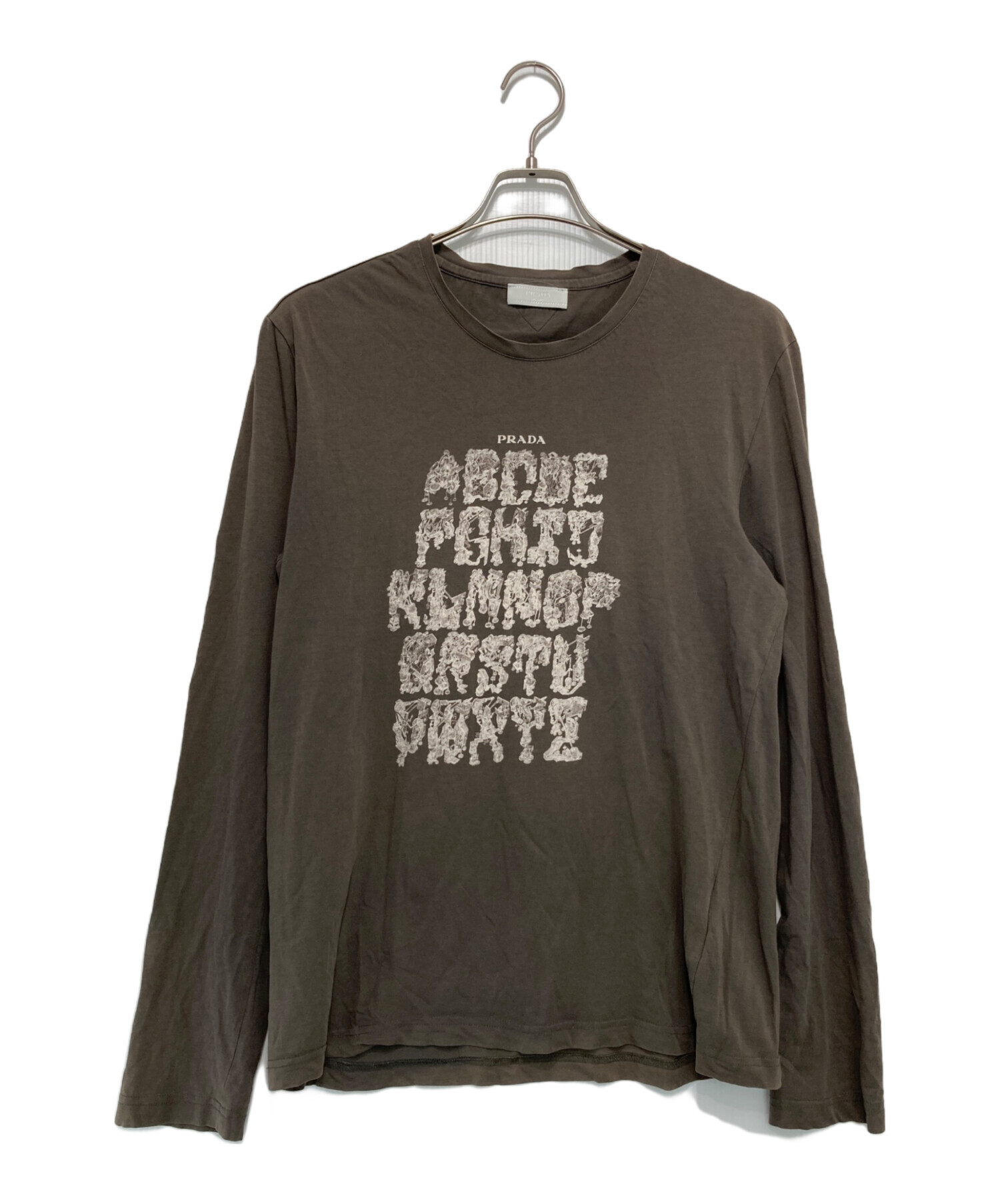 無*大様 値下げ中✨PRADA グレー 長袖 Tシャツ 中古・古着通販】PRADA (プラダ) 長袖Tシャツ グレー サイズ:Xl