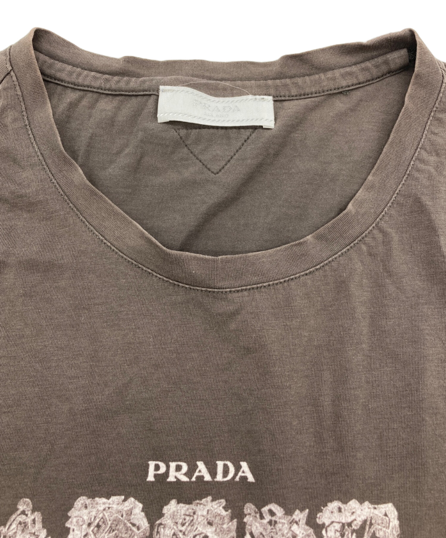 中古・古着通販】PRADA (プラダ) 長袖Tシャツ グレー サイズ:Xl