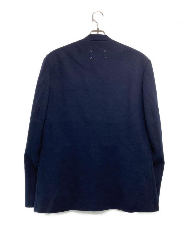未使用 マルジェラ ノーカラーコート 48 ネイビー ジャケット 中古・古着通販】Maison Margiela (メゾンマルジェラ) ノーカラー