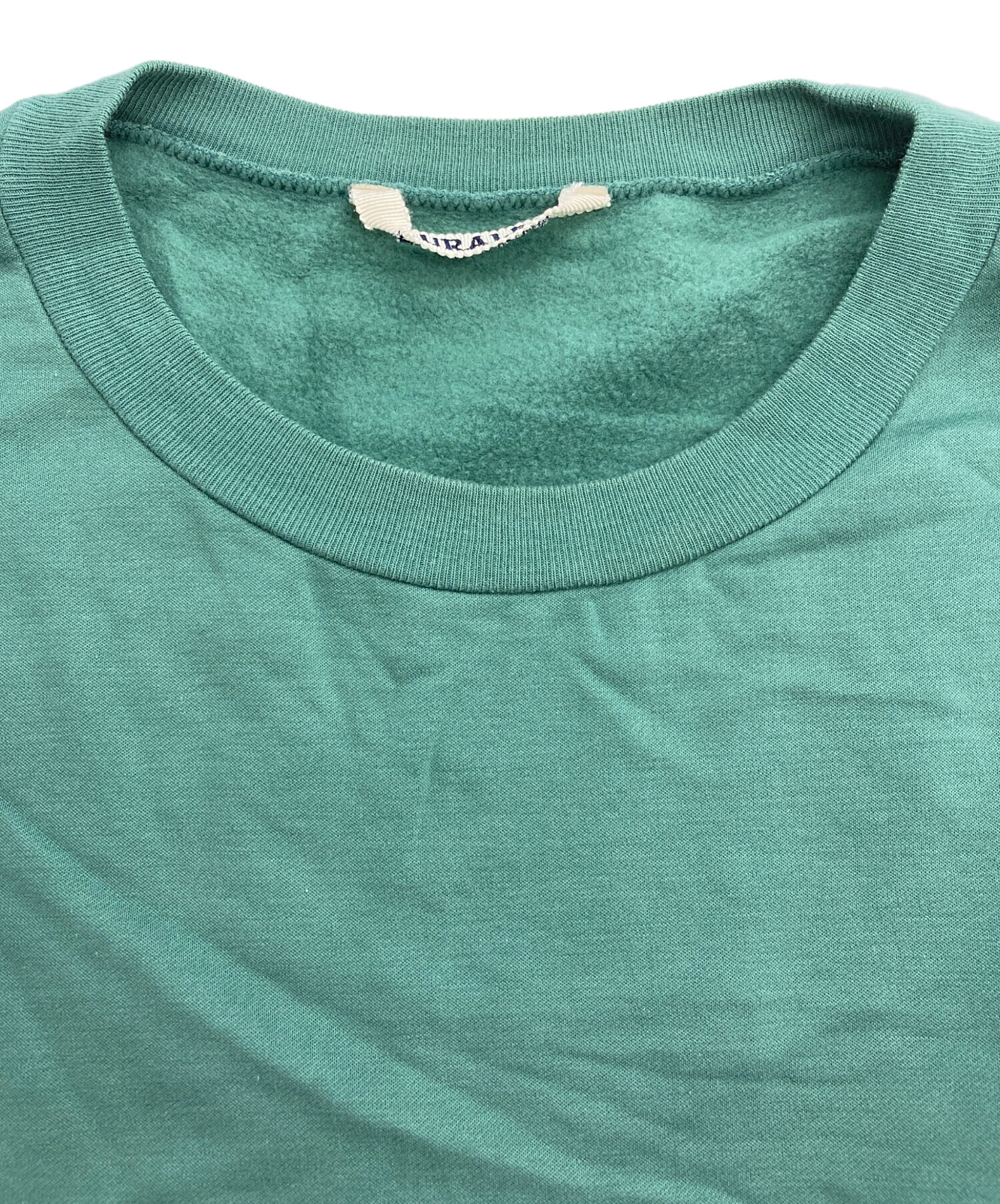 AURALEE グリーン クルーネック トレーナー 中古・古着通販】AURALEE (オーラリー) ELASTIC HIGH GAUGE