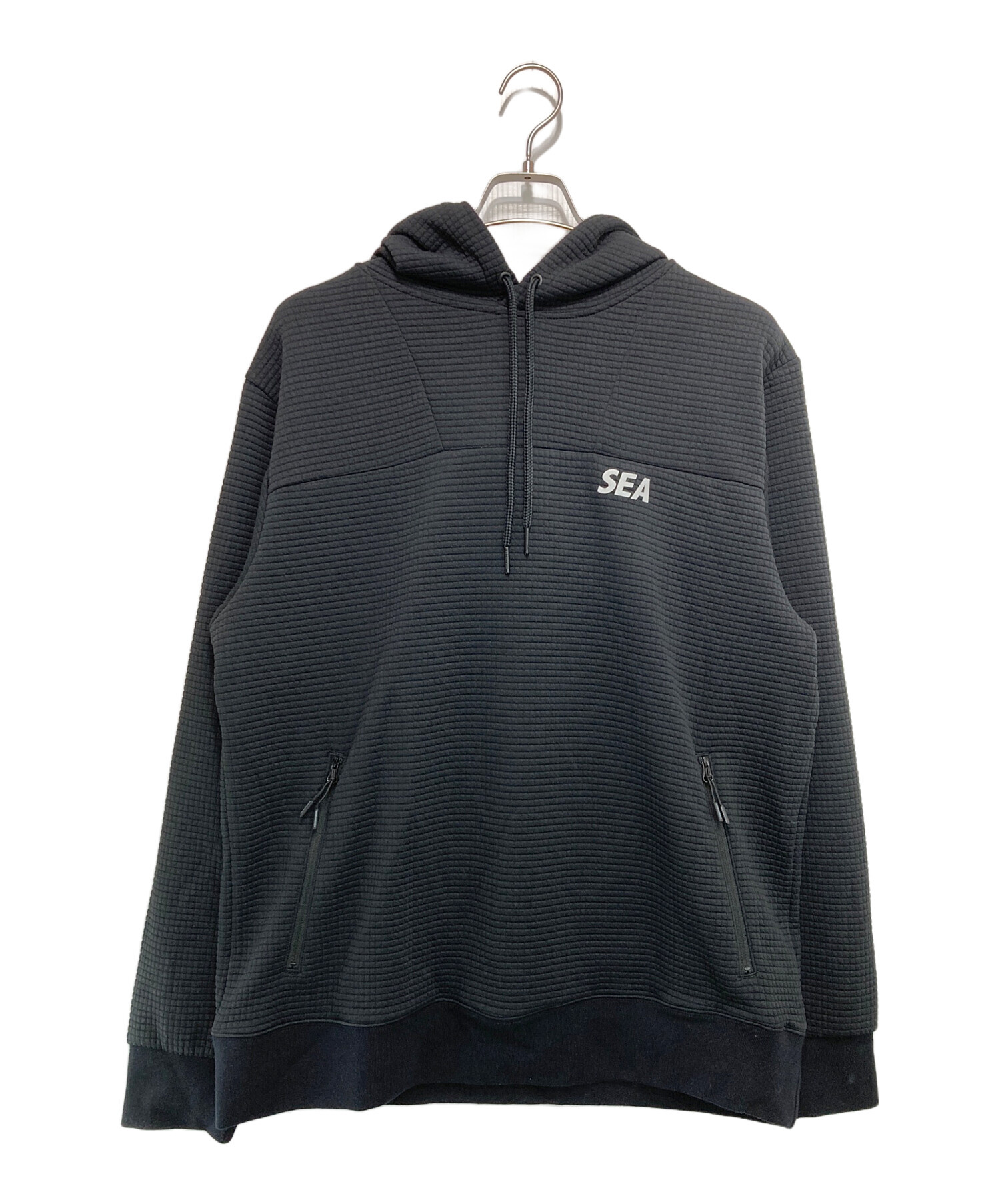 中古・古着通販】SEA (シー) プルオーバーパーカー ブラック サイズ:XL 