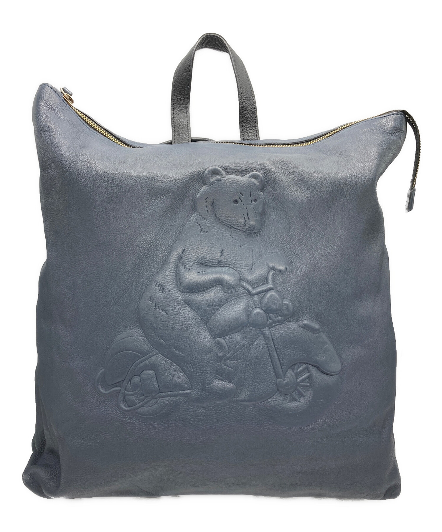 中古・古着通販】IO PELLE (イオペレ) レザーリュック ネイビー 