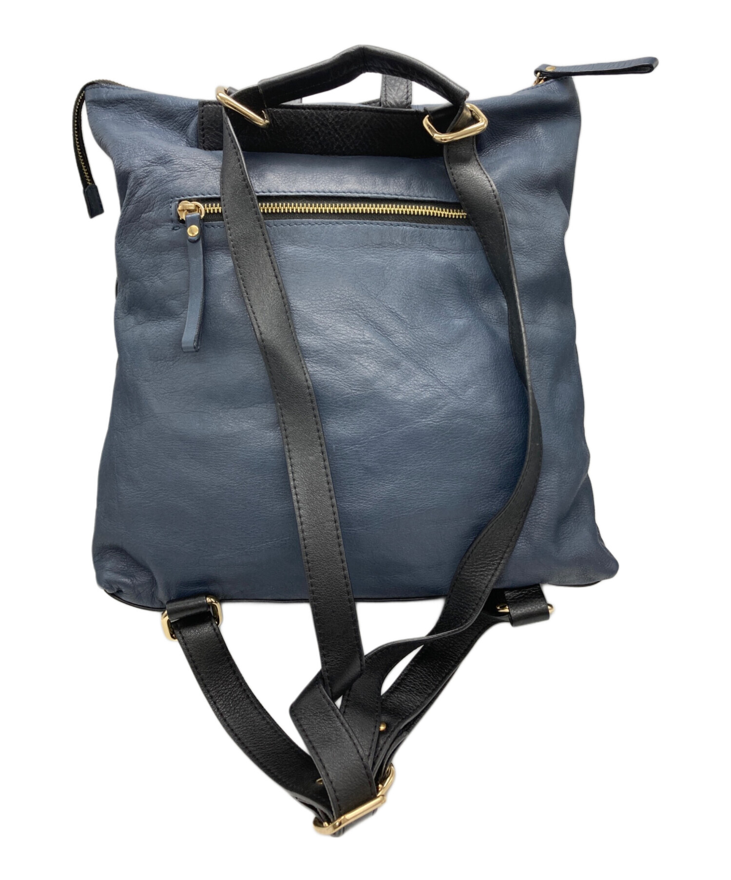 中古・古着通販】IO PELLE (イオペレ) レザーリュック ネイビー 