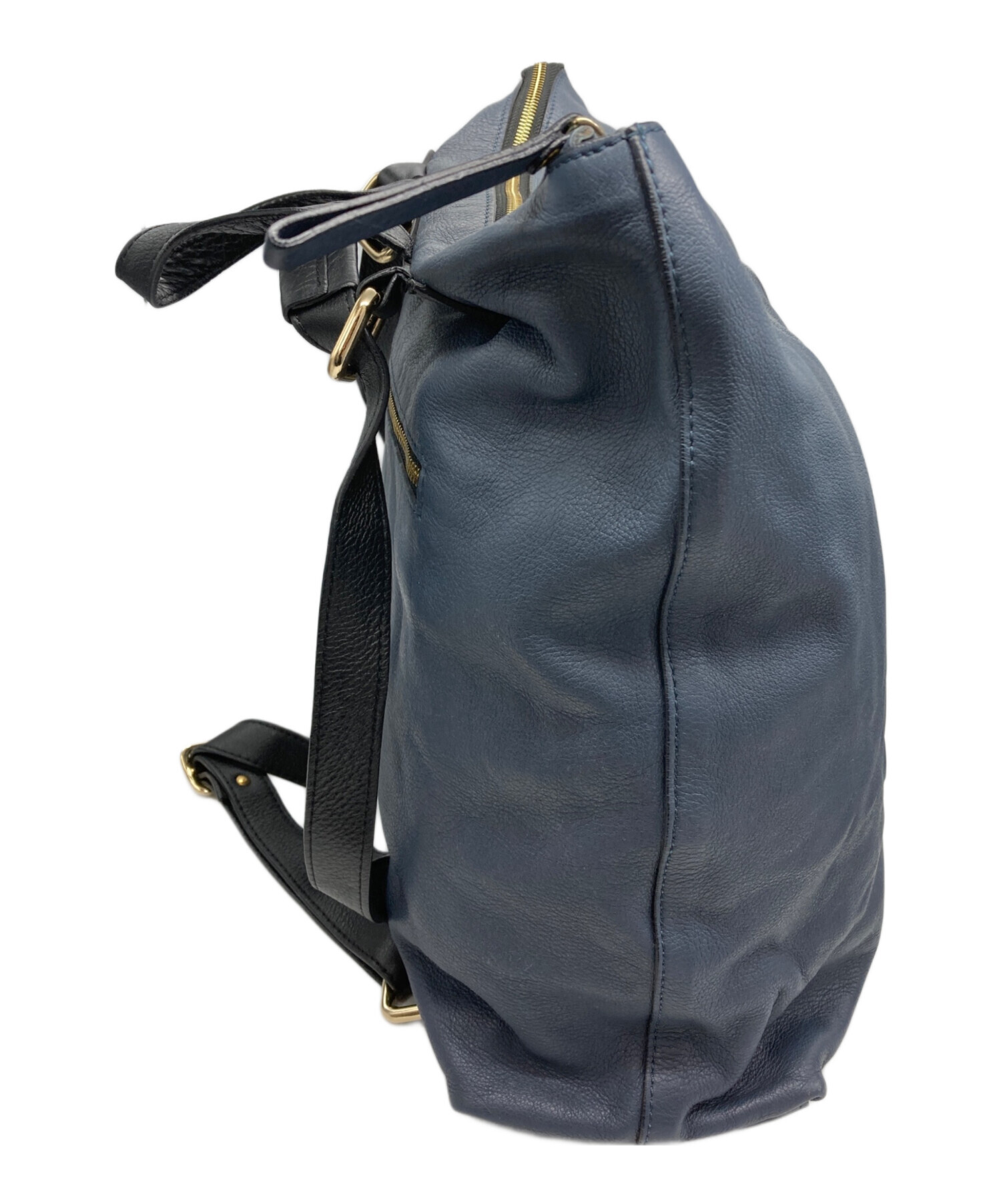 中古・古着通販】IO PELLE (イオペレ) レザーリュック ネイビー 