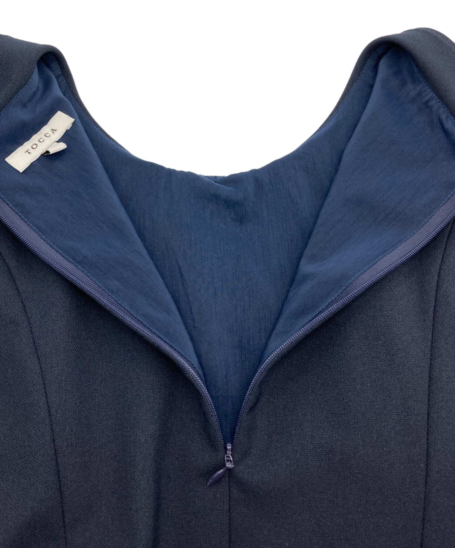 TOCCA トッカ SOUTH PEARL ドレス サイズ6 ネイビー　新品 中古・古着通販】TOCCA (トッカ) SOUTH PEARL ドレス ネイビー