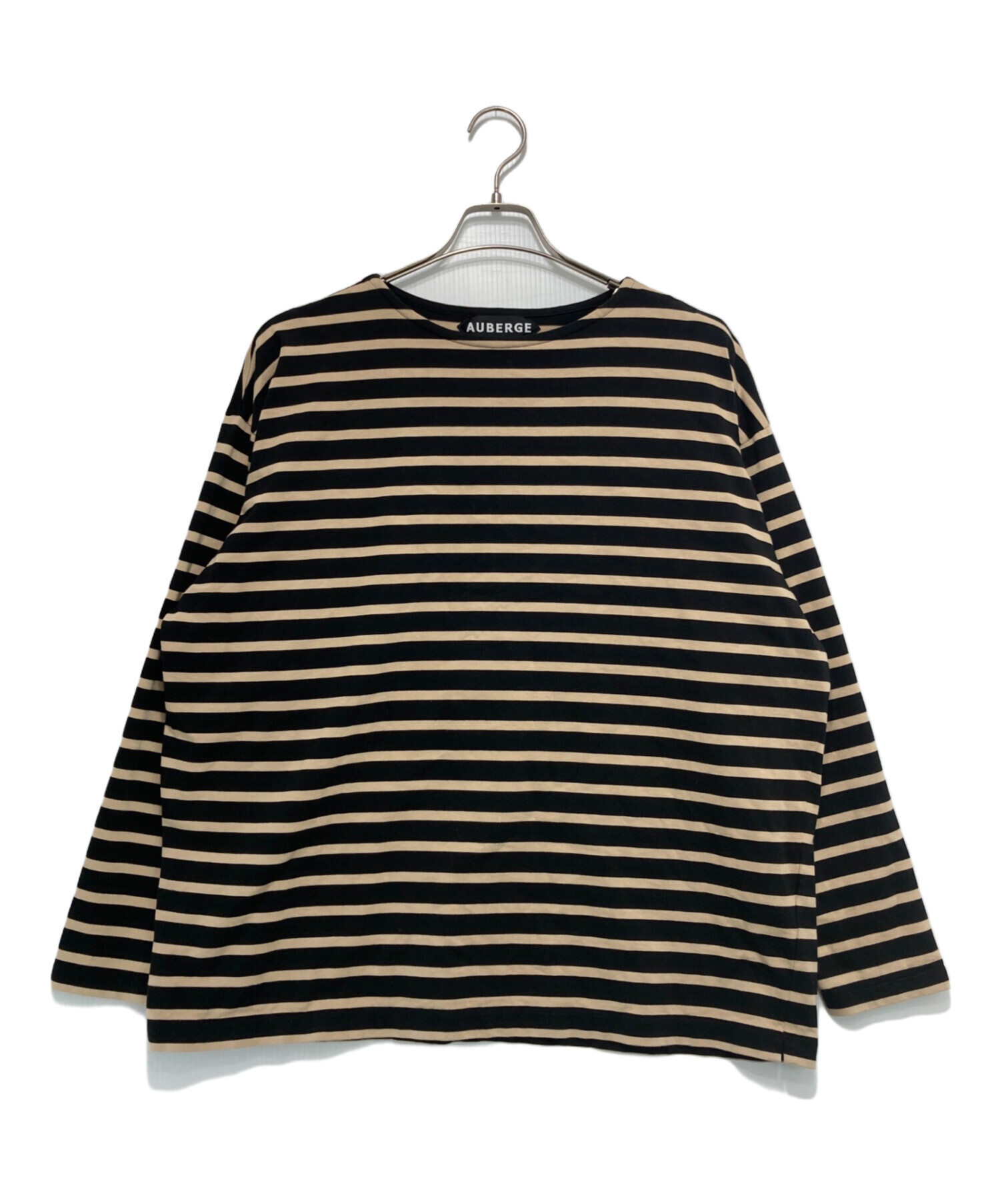 AUBERGE COCO ブラック&ベージュ 中古・古着通販】AUBERGE (オーベルジュ) COCO ボーダーTシャツ