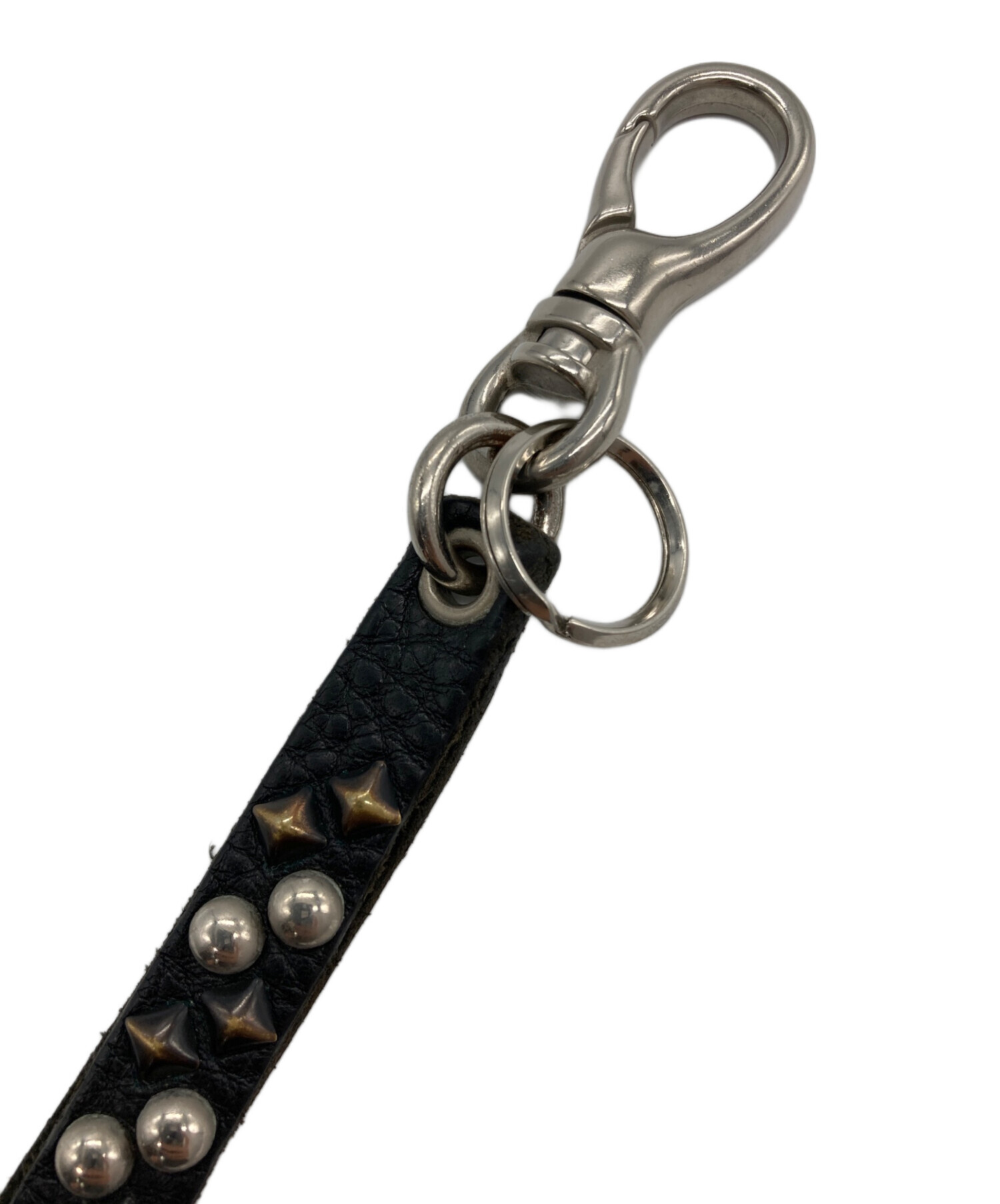 中古・古着通販】CALEE (キャリー) レザースタッズストラップ ブラック