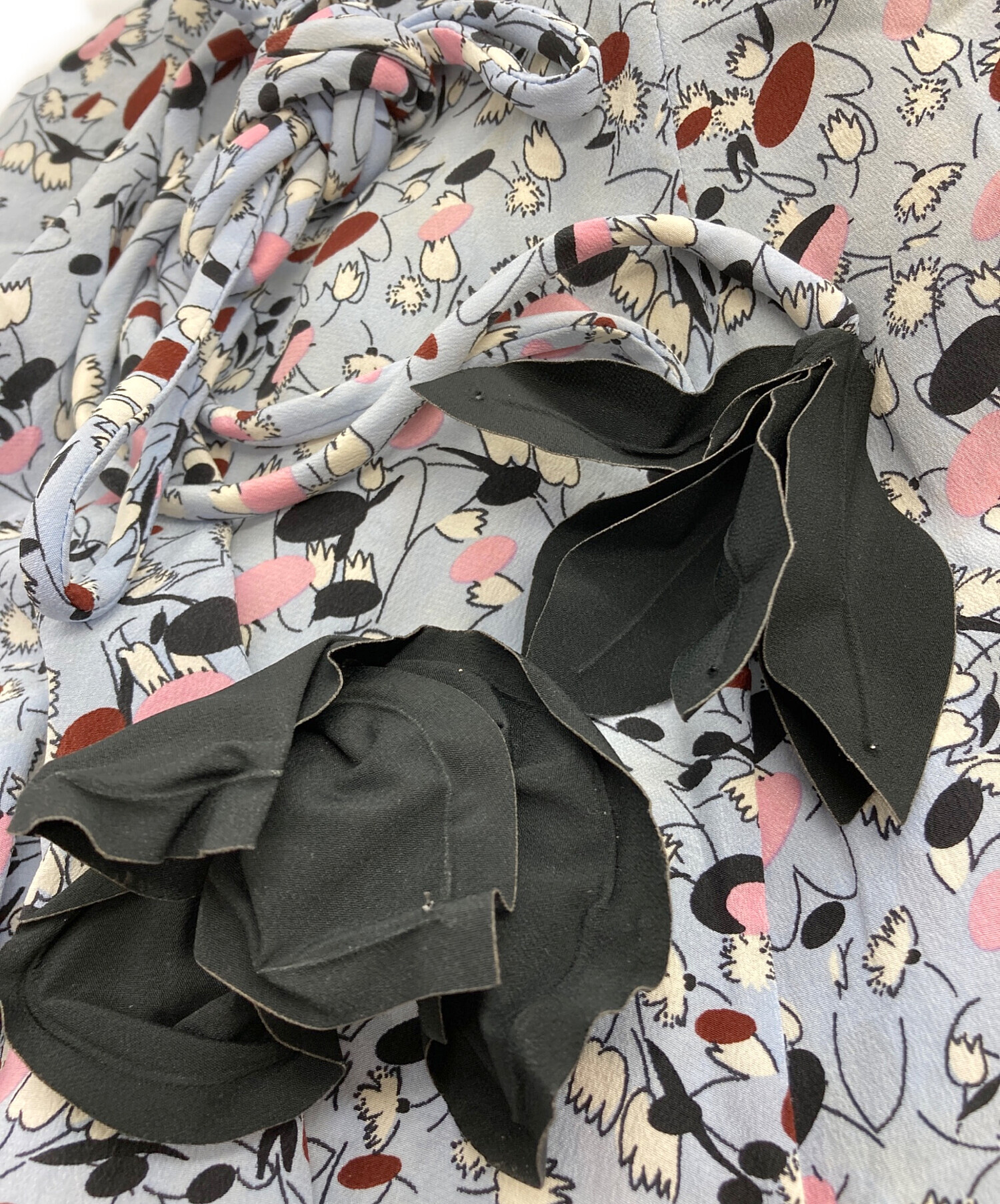 中古・古着通販】MARNI (マルニ) 花柄シルクスカート ブルー