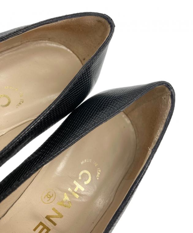 中古・古着通販】CHANEL (シャネル) ヒールパンプス ブラック サイズ:5