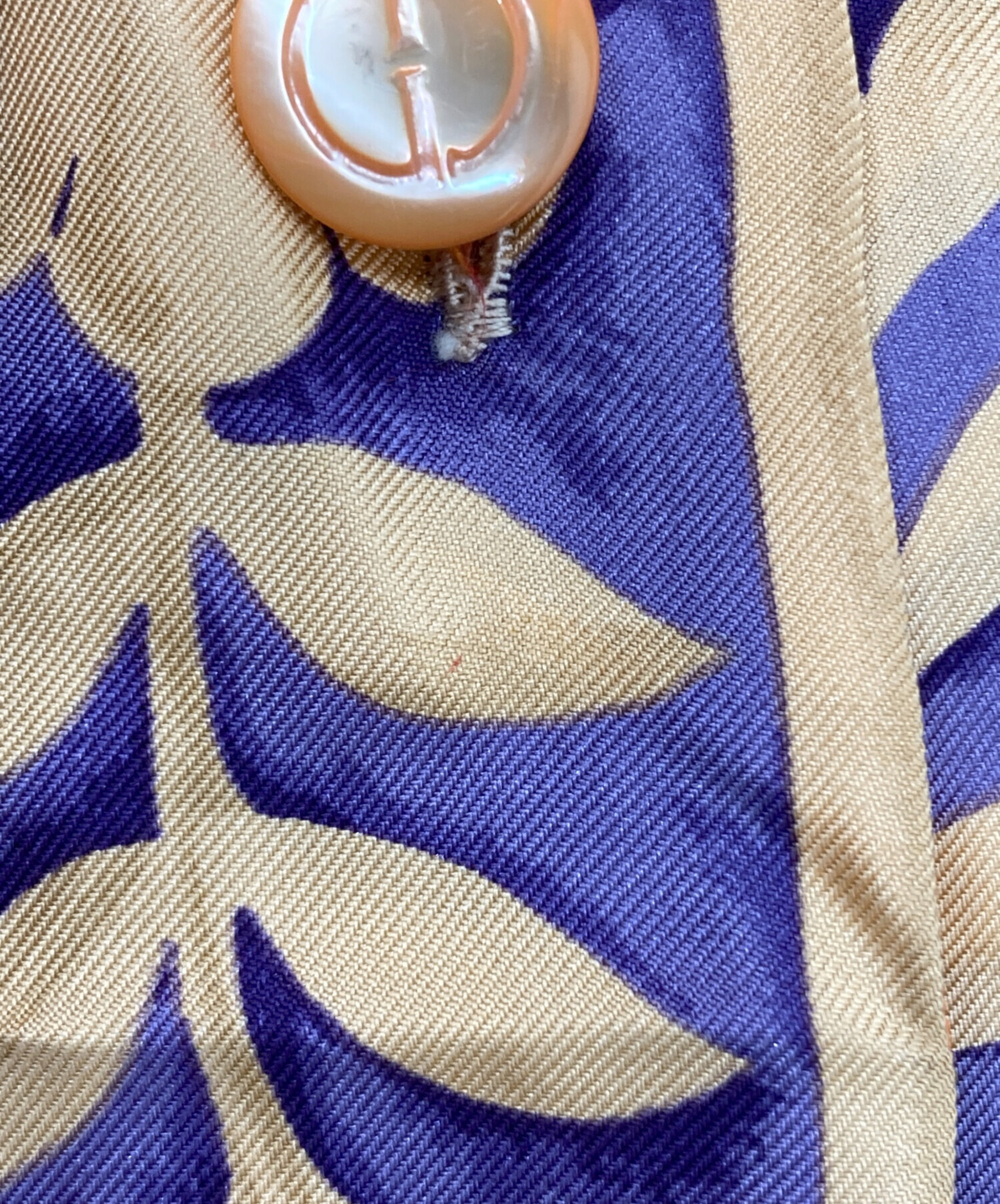 中古・古着通販】GUCCI (グッチ) ［OLD］シルク総柄シャツ オレンジ 