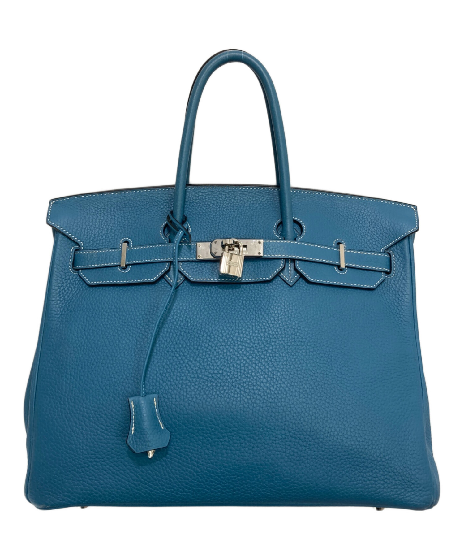 エルメス HERMES バーキン35 ハンドバッグ バッグ レザー フィヨルド フィヨルド レディース ブルー系 【中古】 中古・古着通販】HERMES (エルメス) バーキン35/ハンドバッグ ブルー