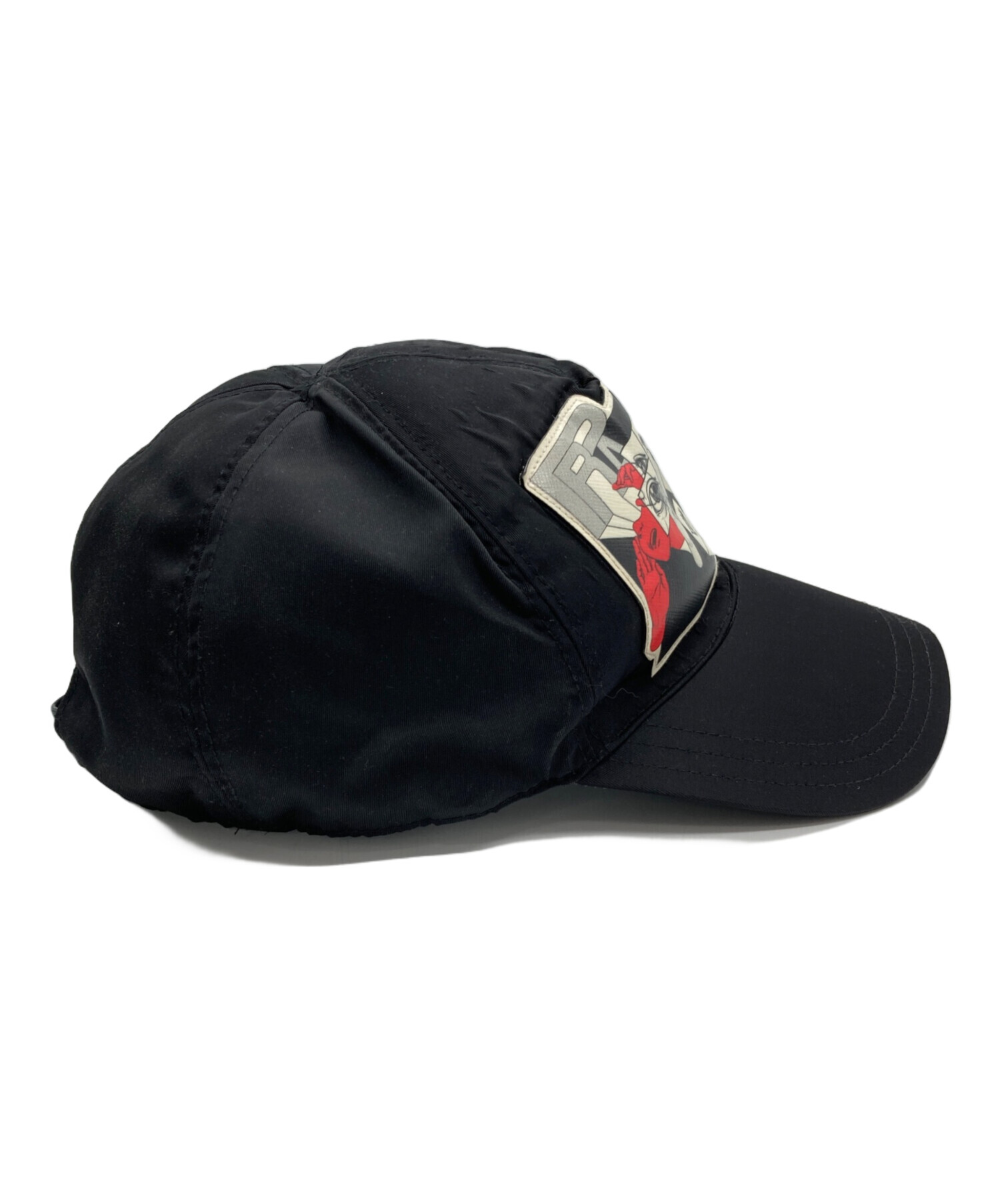 中古・古着通販】PRADA (プラダ) ナイロンキャップ ブラック｜ブランド