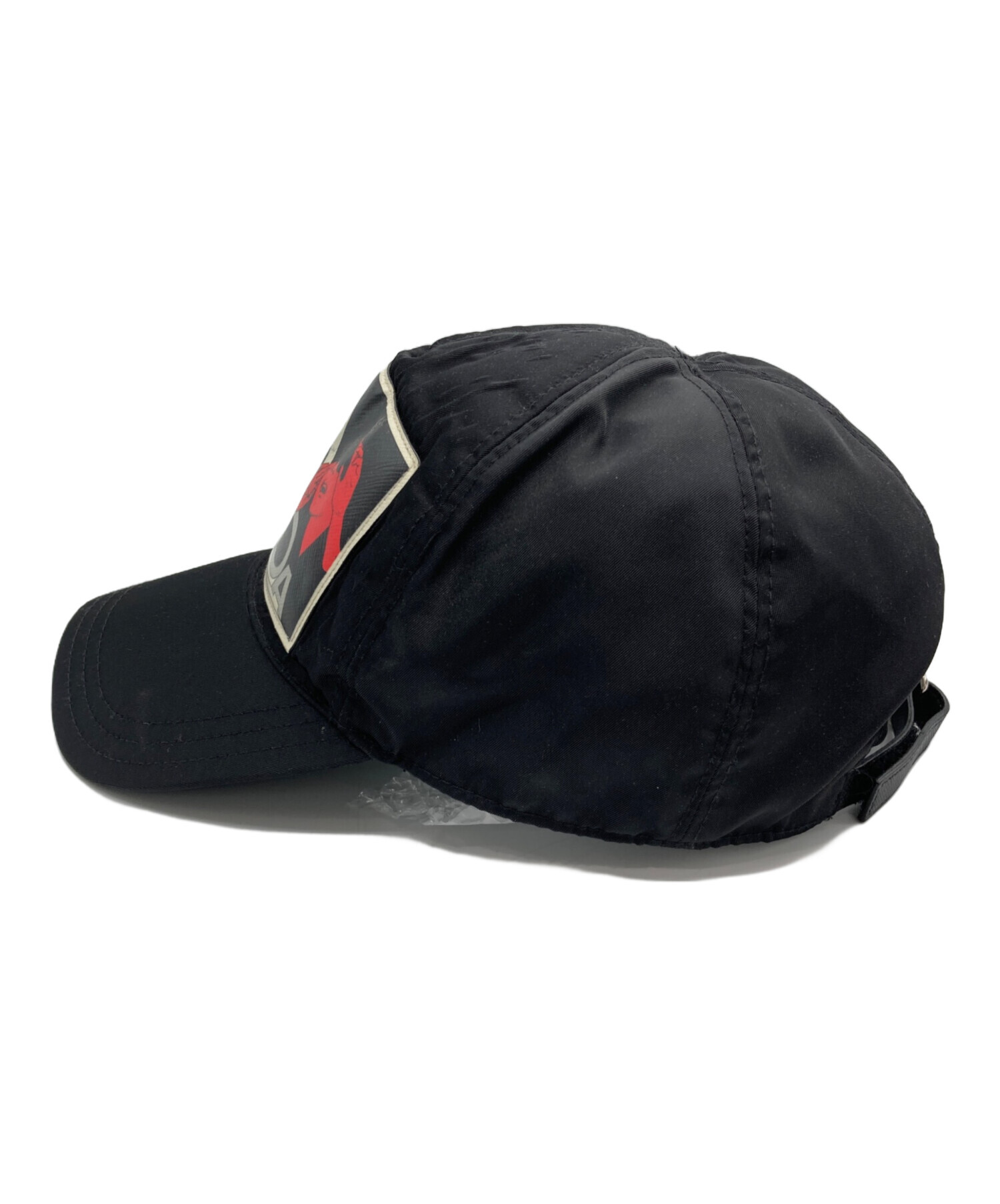 中古・古着通販】PRADA (プラダ) ナイロンキャップ ブラック｜ブランド 