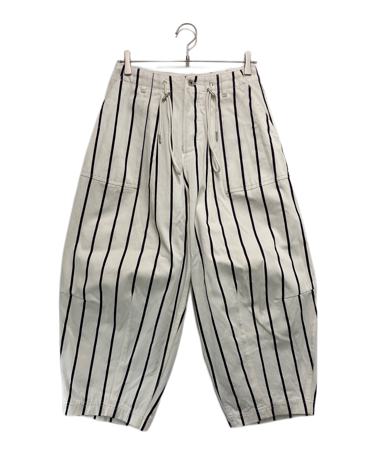 ドゥロワー　drawer パンツ　ストライプ　ボーダー　リネン　ブラミンク ドゥロワー drawer パンツ ストライプ ボーダー リネン ブラミンク