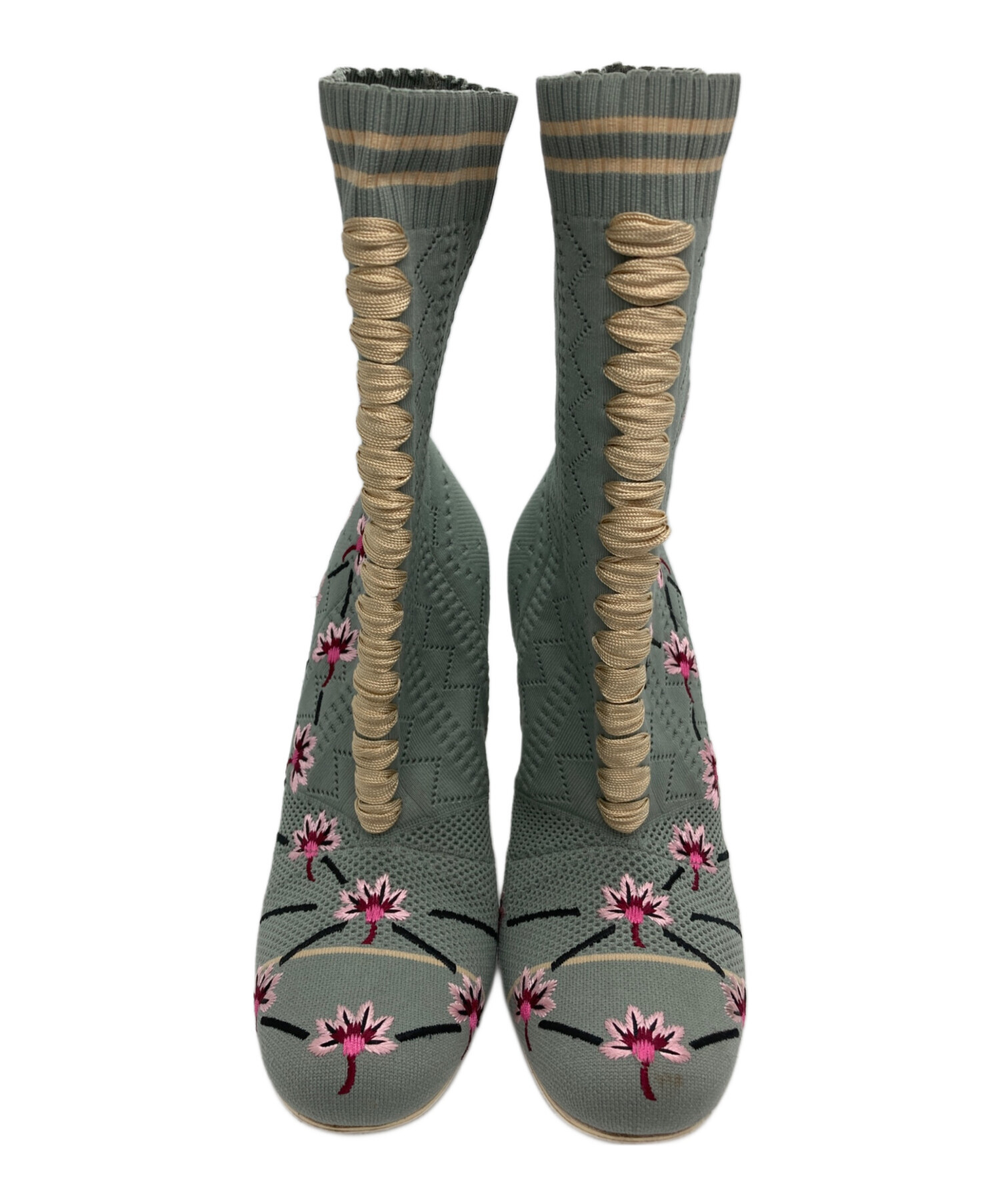 中古・古着通販】FENDI (フェンディ) エンブロイダリー ソックブーツ