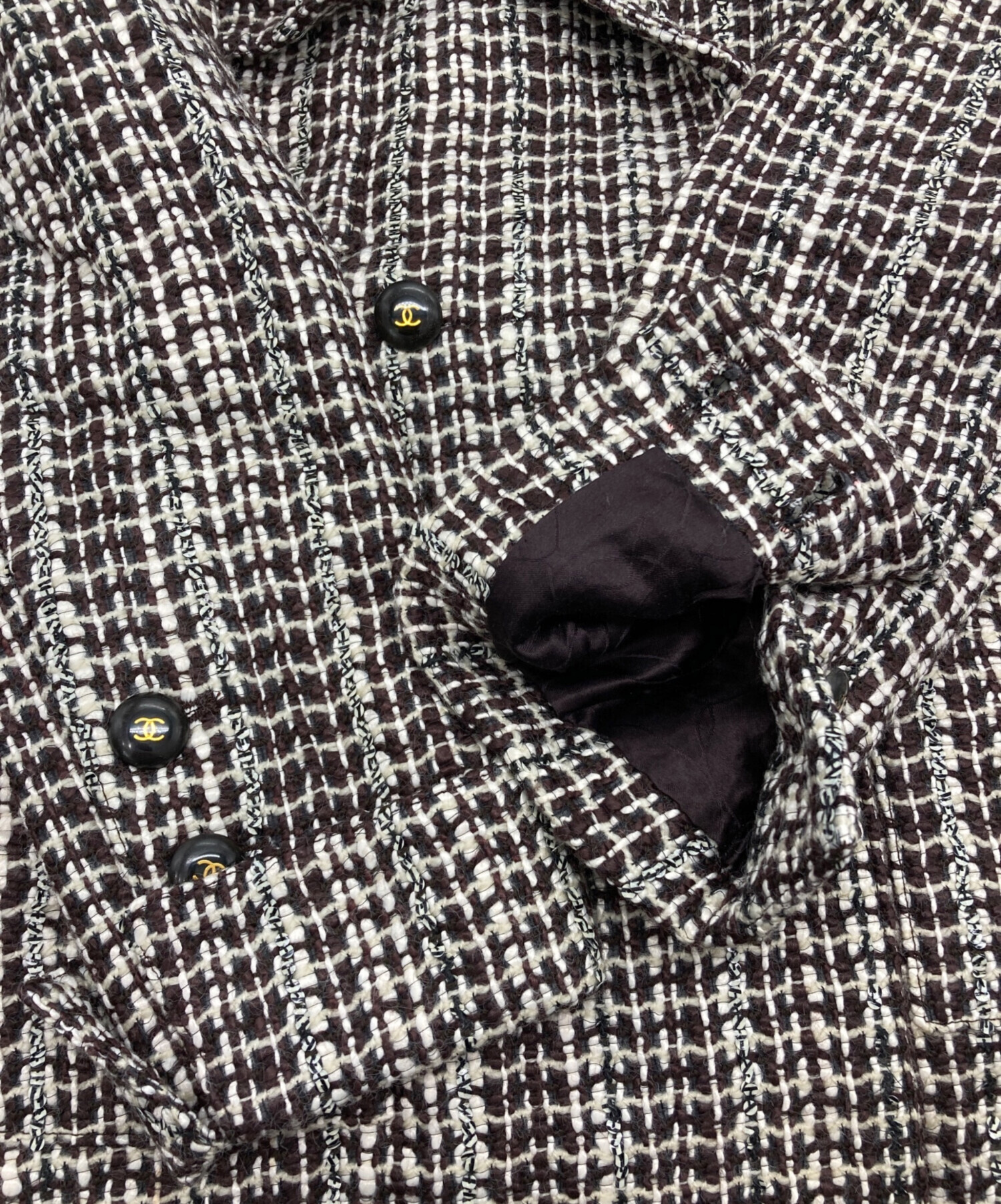 中古・古着通販】CHANEL (シャネル) ［OLD］ウール×レーヨン ツイード