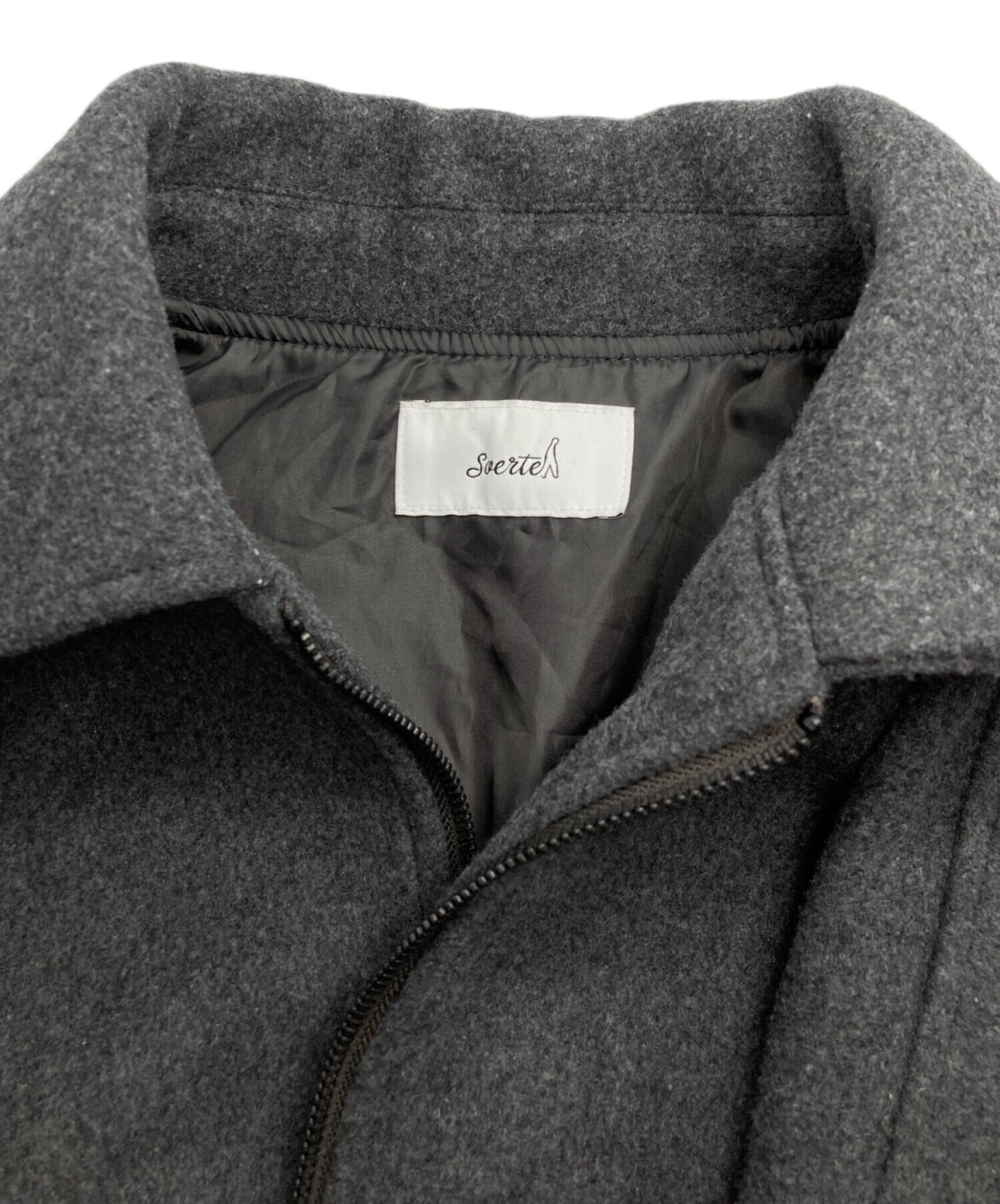 中古・古着通販】soerte (ソエルテ) スタジャン グレー サイズ:1 