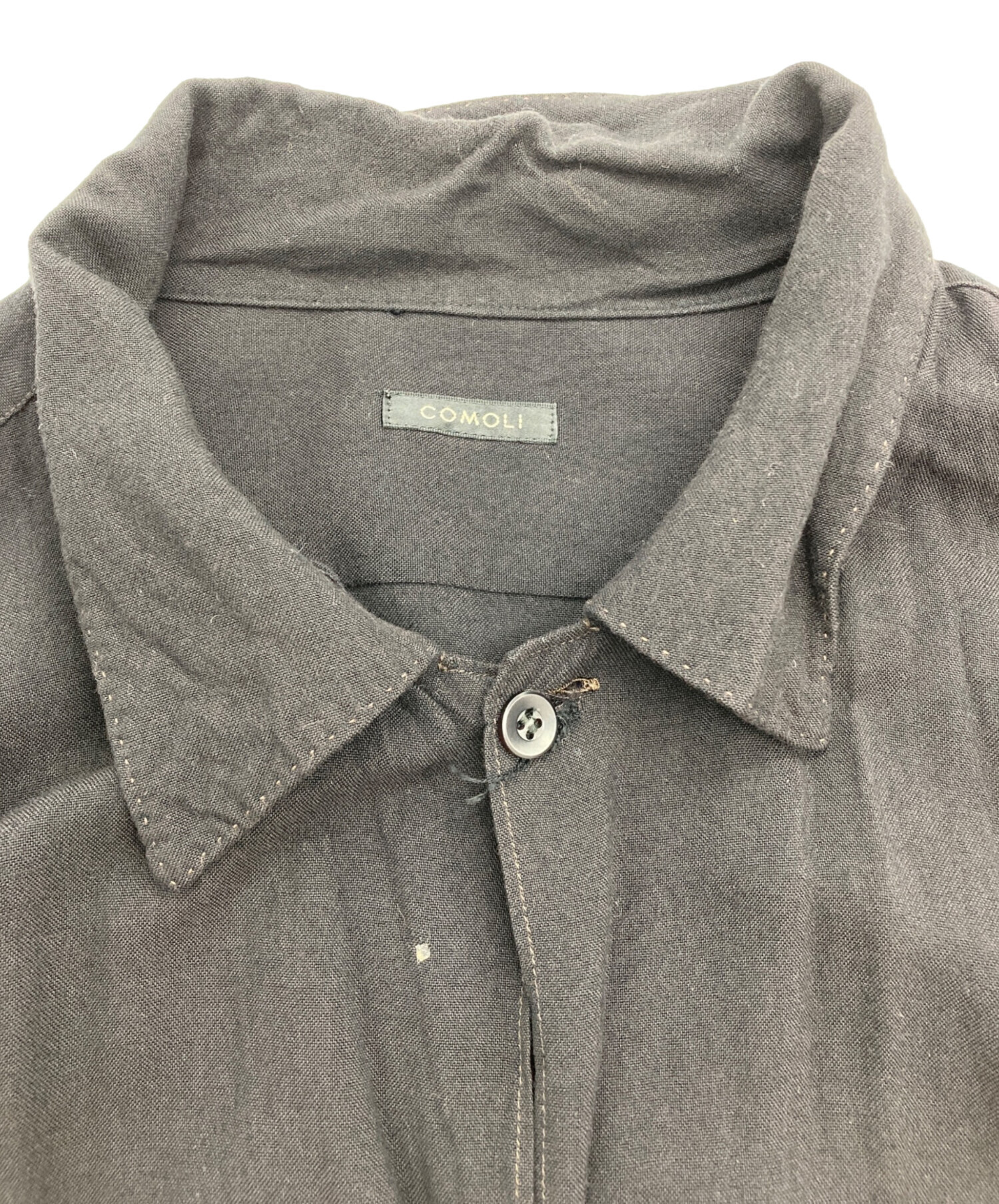 中古・古着通販】COMOLI (コモリ) レーヨンオープンカラーシャツ
