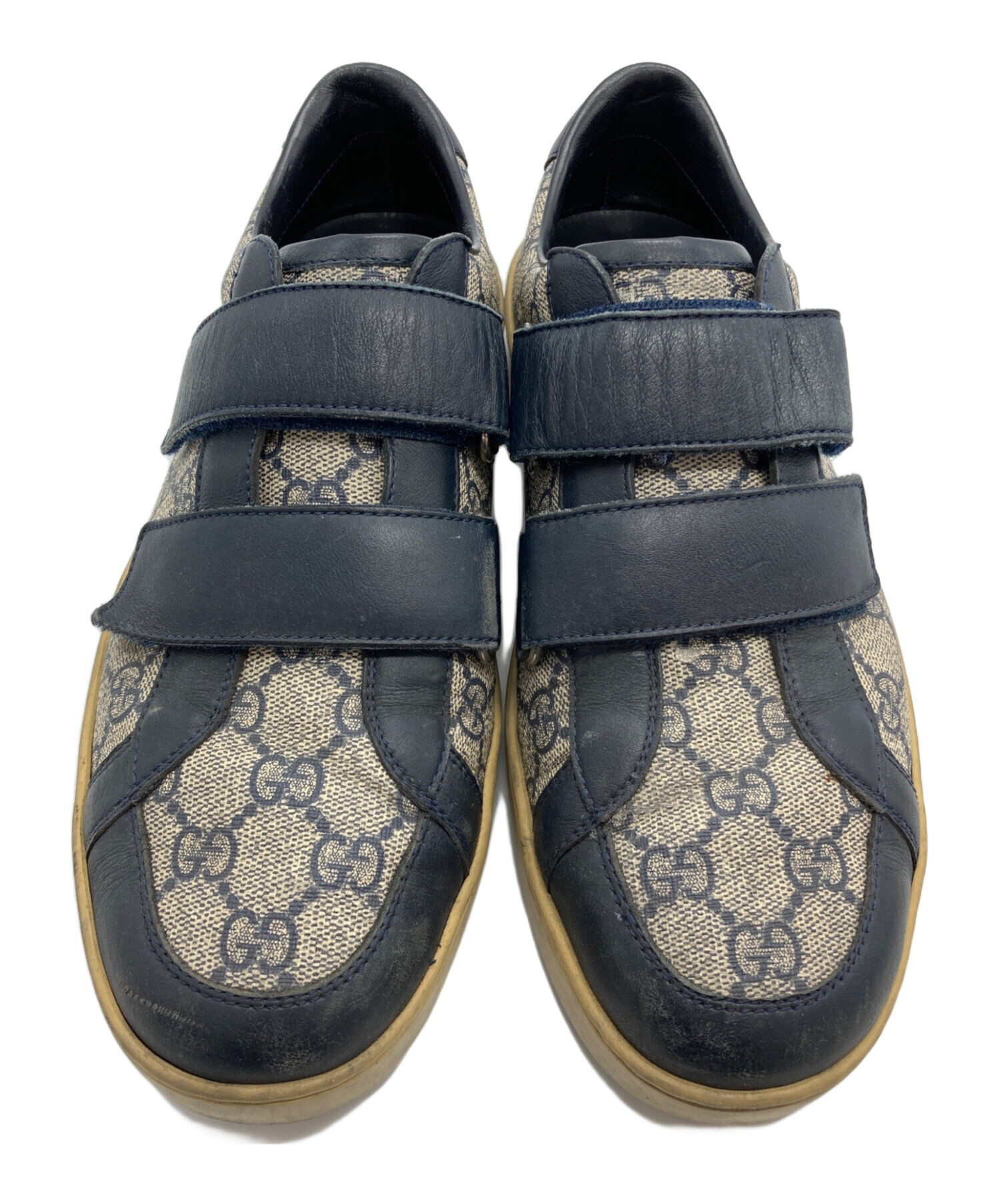 中古・古着通販】GUCCI (グッチ) GGロゴスニーカー ベージュ サイズ:7½ 