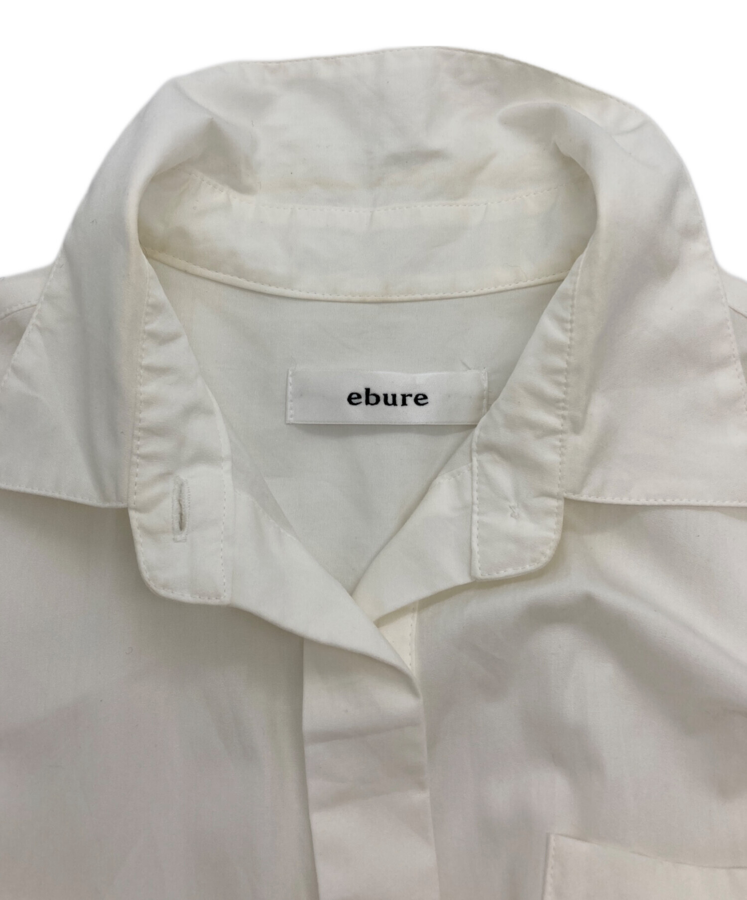 中古・古着通販】ebure (エブール) 半袖ワンピース ホワイト サイズ:36