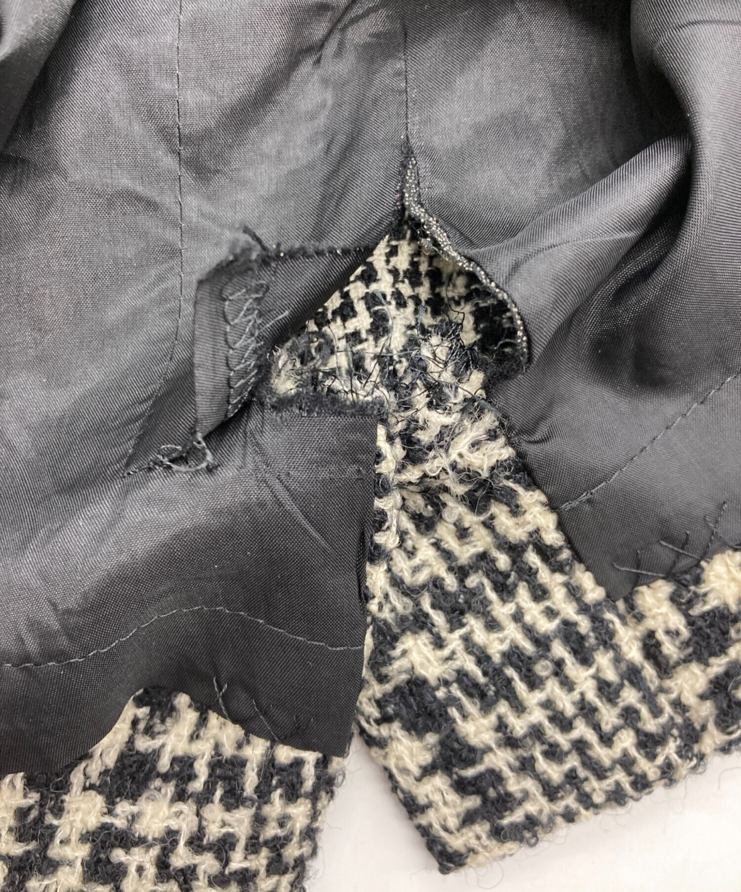中古・古着通販】CELINE (セリーヌ) [OLD]ツイードスカート ホワイト