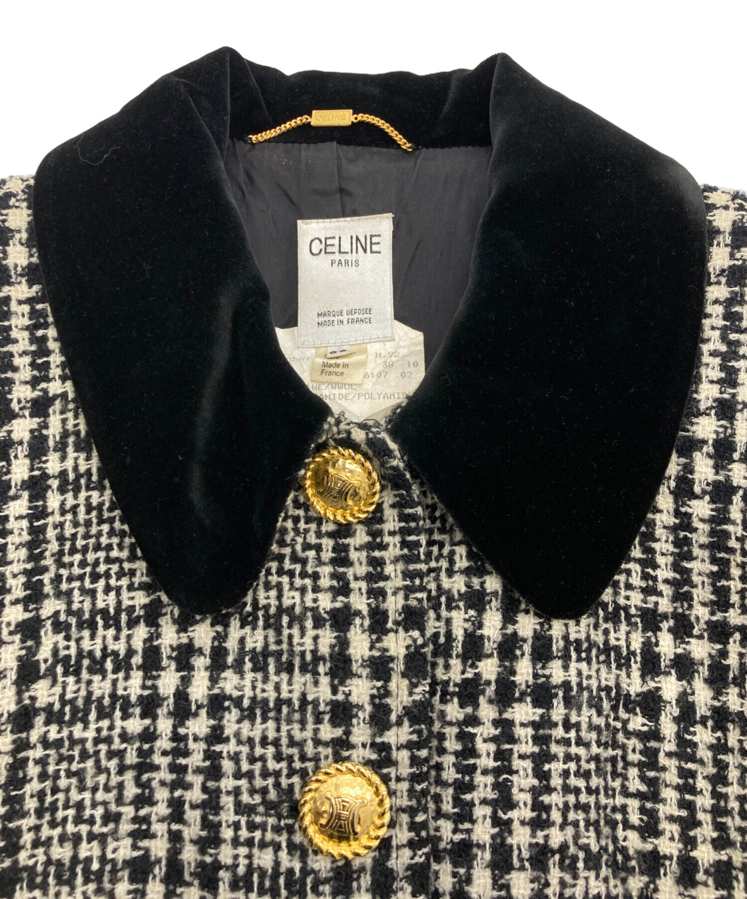 Vintage CELINE セリーヌ トリオンフ 金ボタン ジャケット Vintage CELINE セリーヌ トリオンフ 金ボタン ジャケット CELINE