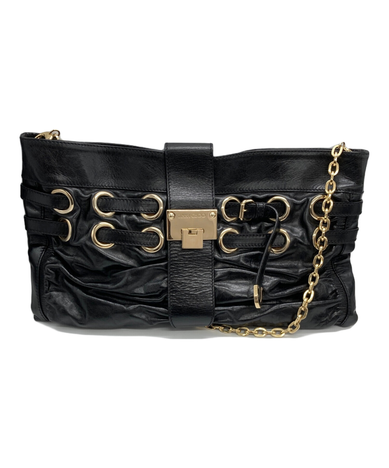 中古・古着通販】JIMMY CHOO (ジミーチュウ) チェーンショルダーバッグ