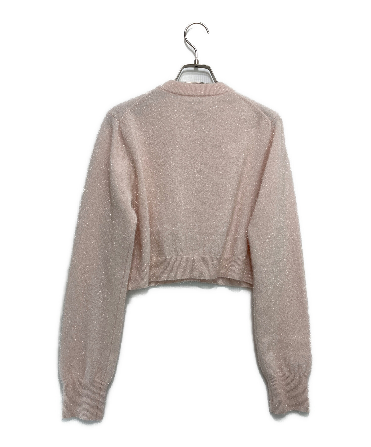 H＞スパークルニットカーディガン 美品 ＜H＞スパークルニット