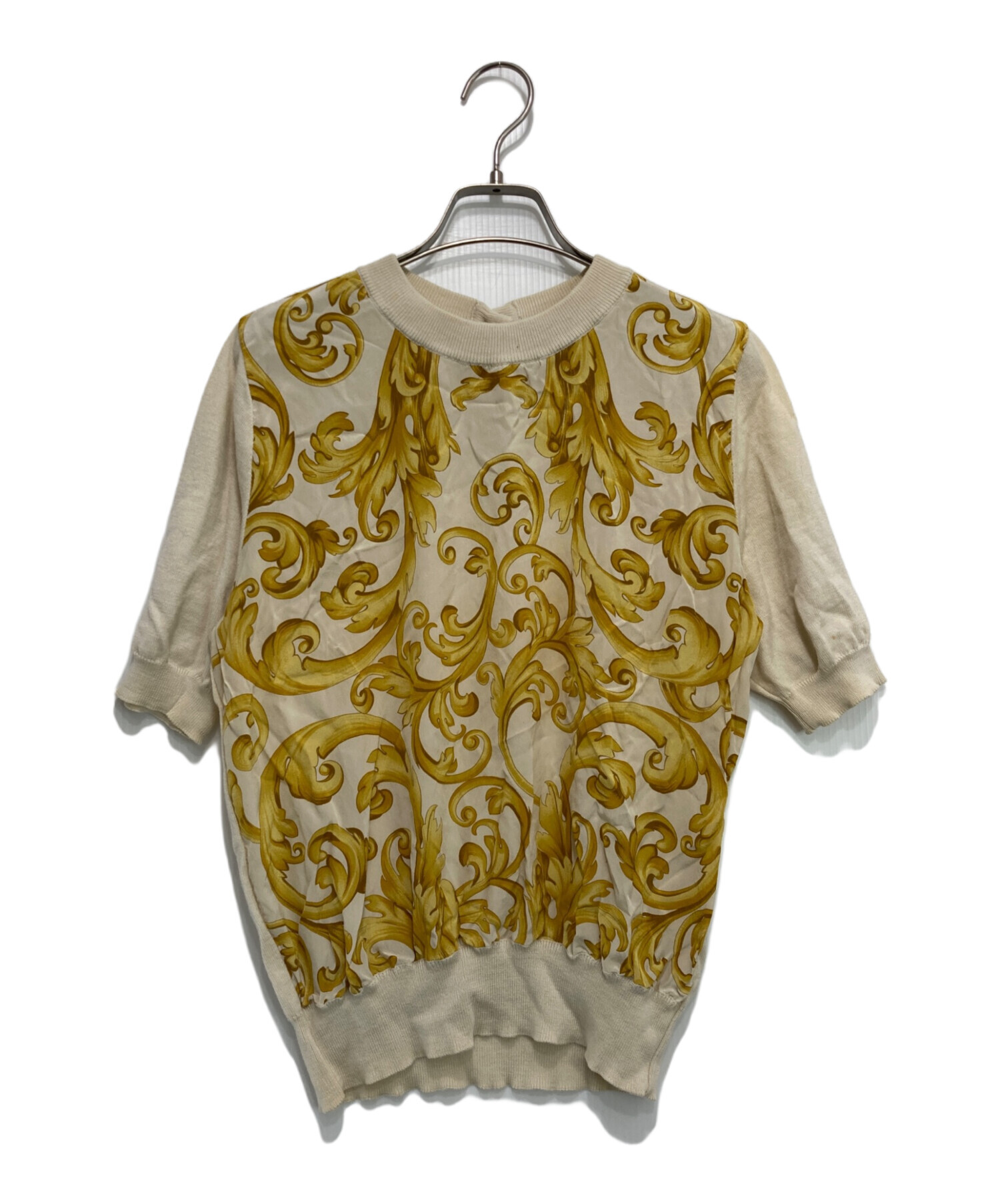 フェラガモ　シルク　ニット　半袖　柄 中古・古着通販】Salvatore Ferragamo (サルヴァトーレ フェラガモ