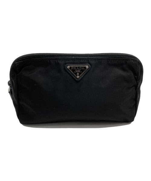 中古・古着通販】PRADA (プラダ) ナイロンポーチ ブラック｜ブランド