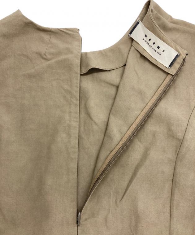 中古・古着通販】MARNI (マルニ) 半袖ワンピース ベージュ サイズ:38