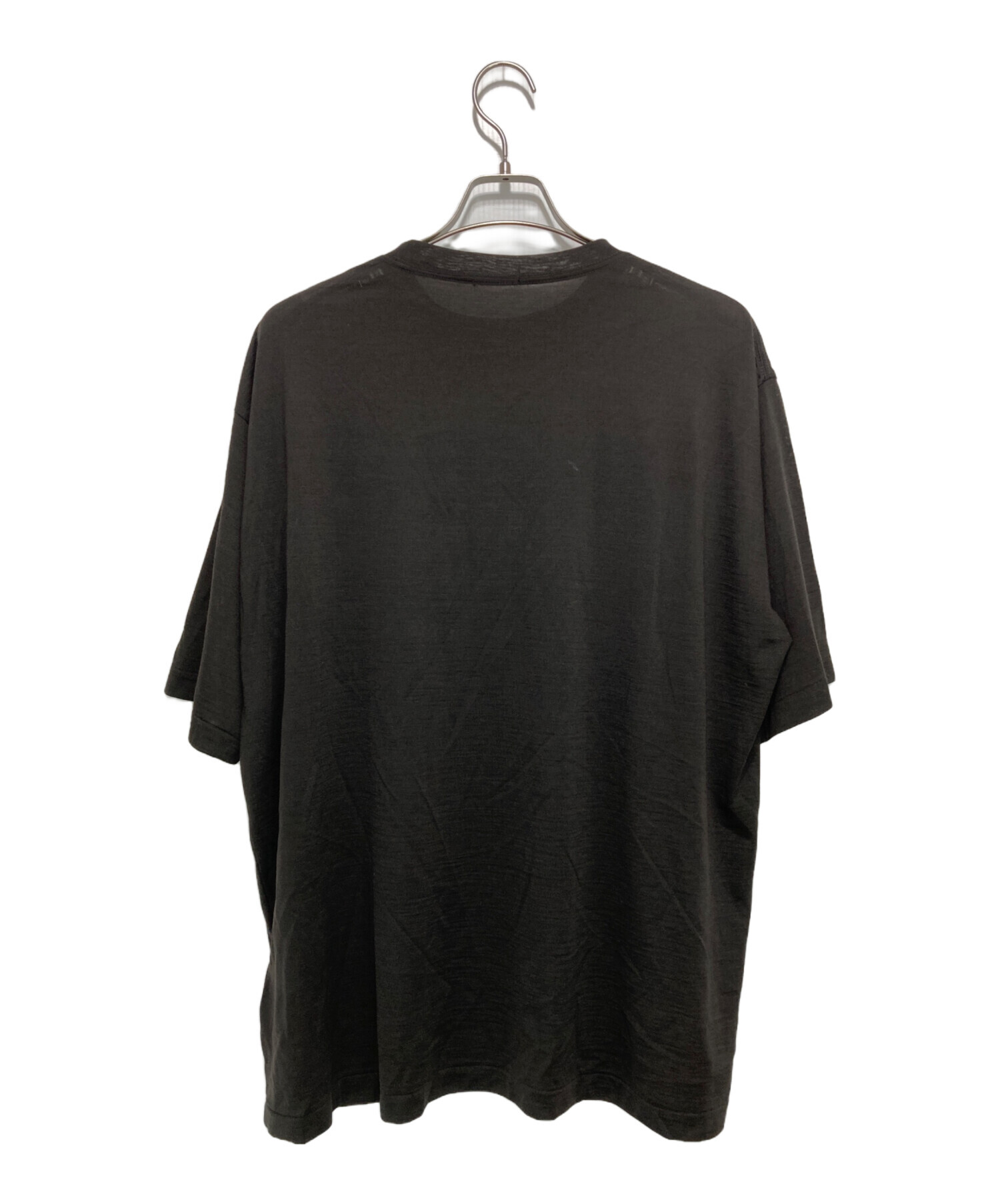 中古・古着通販】COMOLI (コモリ) サマーウール天竺Tシャツ ブラック