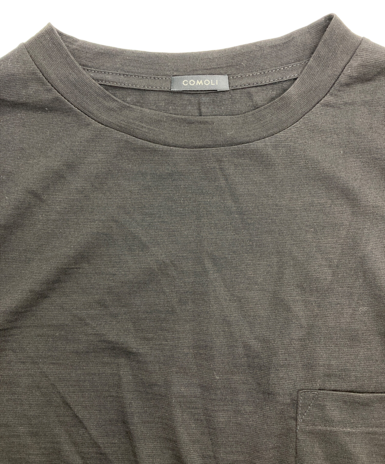 中古・古着通販】COMOLI (コモリ) サマーウール天竺Tシャツ ブラック