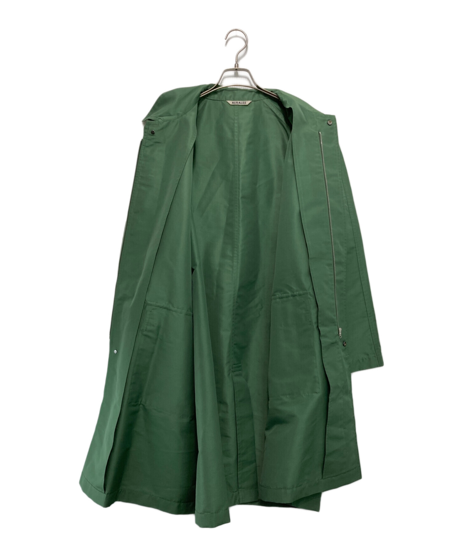 AURALEE オリーブ カーキ シルク ステンカラーコート AURALEE オリーブ カーキ シルク ステンカラーコート 楽天市場