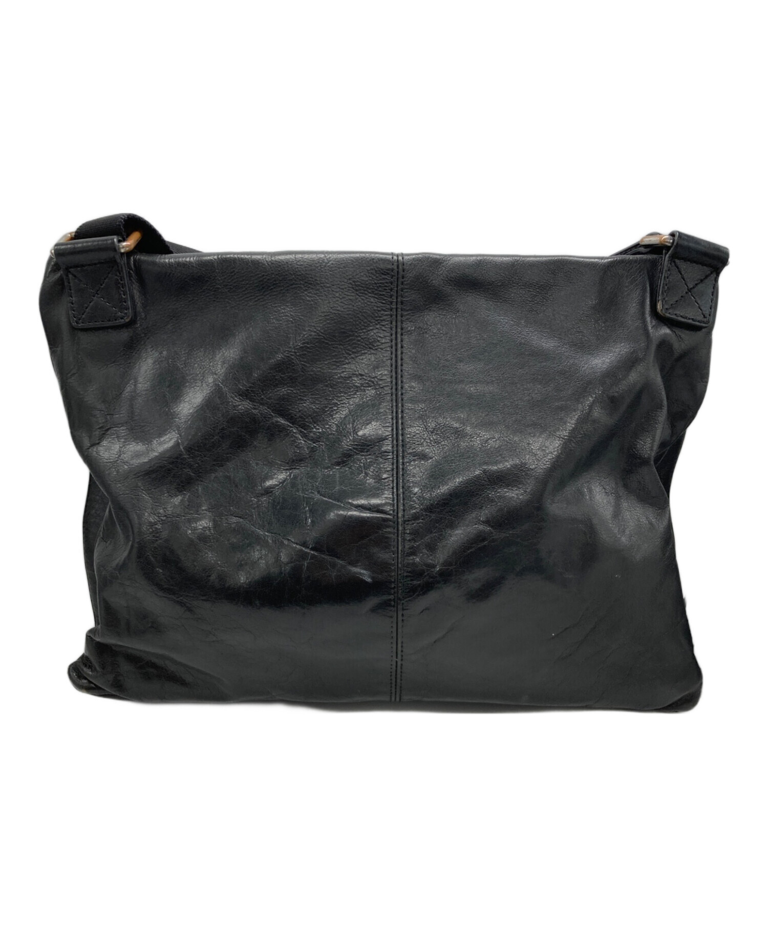 ドルチェ&ガッバーナDOLCE&GABBANAレザーショルダーバッグ黒　USED 中古・古着通販】DOLCE & GABBANA (ドルチェ＆ガッバーナ) レザー