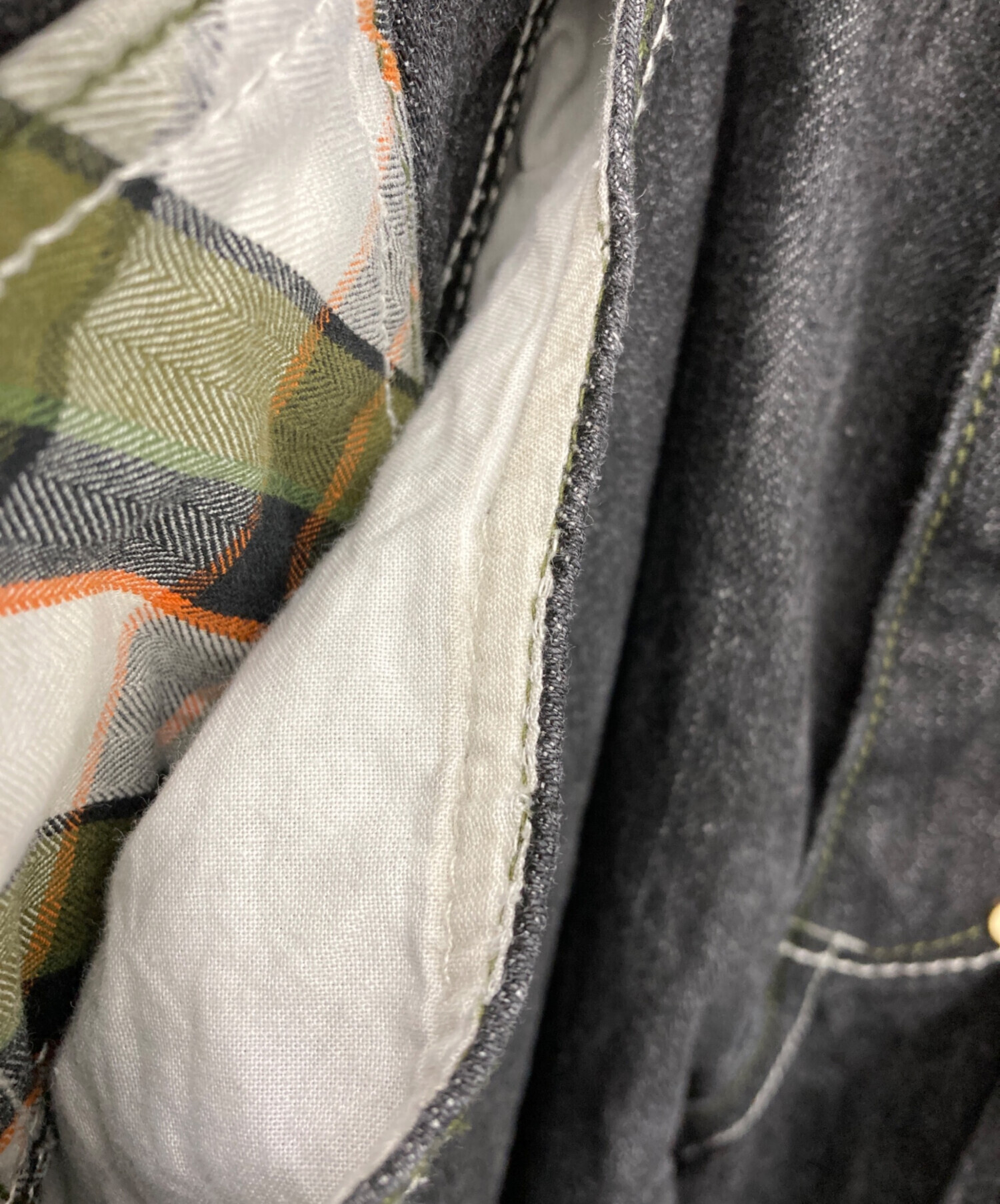 中古・古着通販】Coogi (クージー) 刺繍デニムパンツ ブラック サイズ