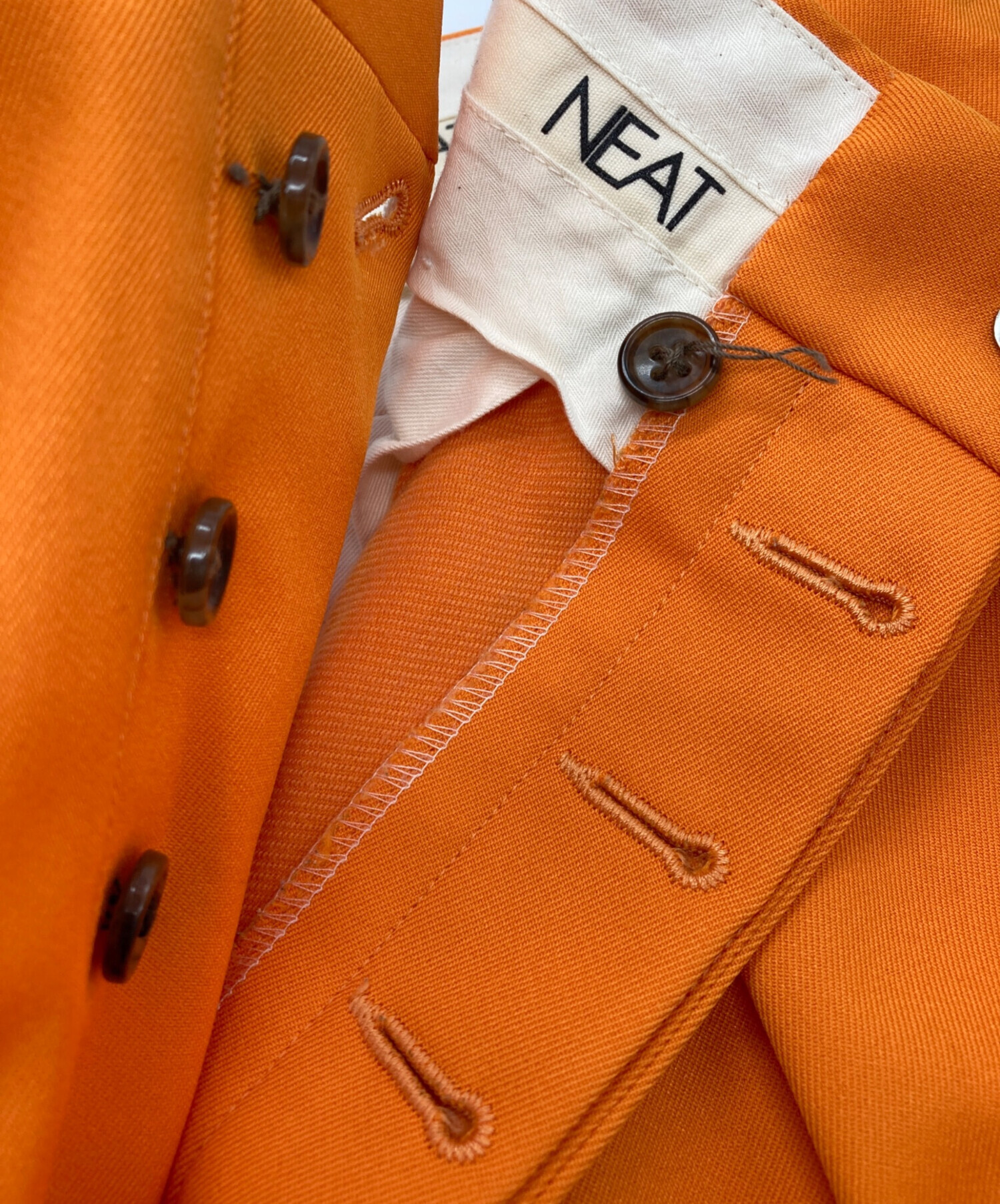 中古・古着通販】NEAT (ニート) 2タックトラウザーパンツ オレンジ