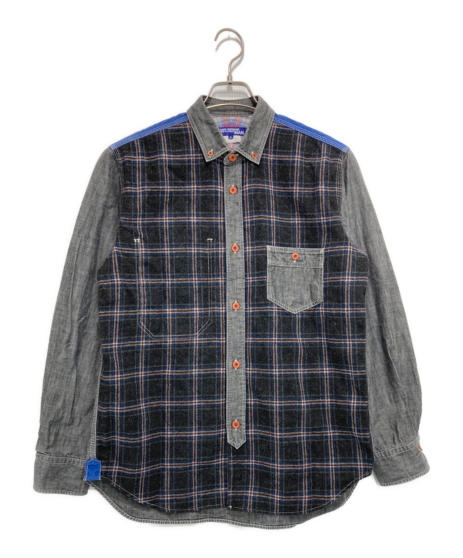 COMME des GARCONS ジュンヤワタナベ MEN　切替チェックシャツ 中古・古着通販】COMME des GARCONS JUNYA WATANABE MAN (コム デ