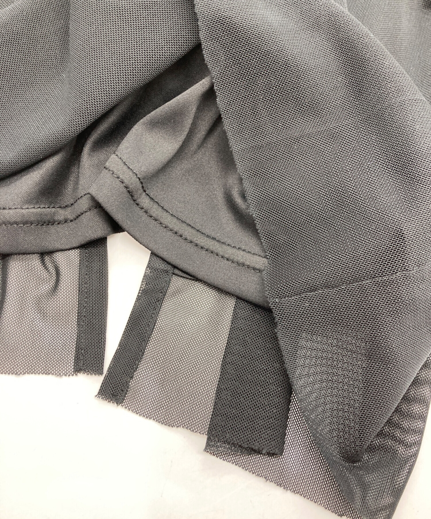 中古・古着通販】AMERI (アメリ) BLACK TULLE PENCIL LINE DRESS 