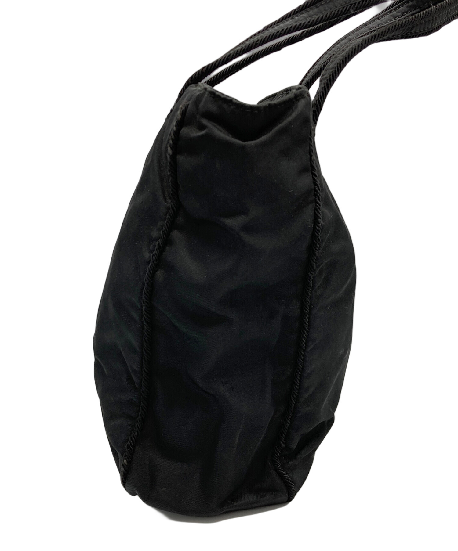 中古・古着通販】PRADA (プラダ) ナイロンビーズハンドバッグ ブラック 